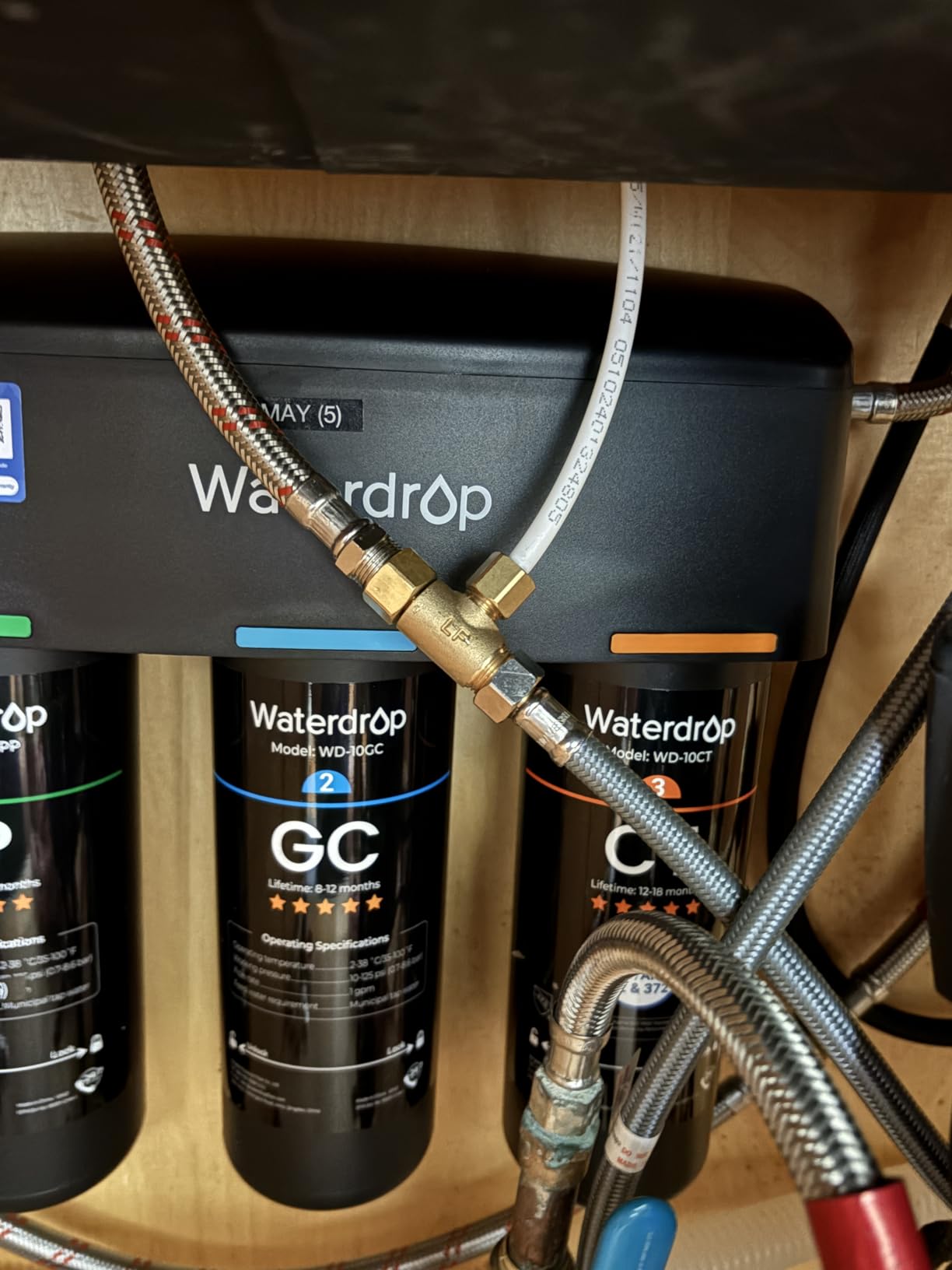 Waterdrop TSA 8 Layer Under Sink Water Filter System, Reduces PFAS, PFOA/PFOS, Fluoride, Chlorine, Bad Taste & Odor, NSF/ANSI 42 Certified, Direct Connect to Faucet customer photo 1