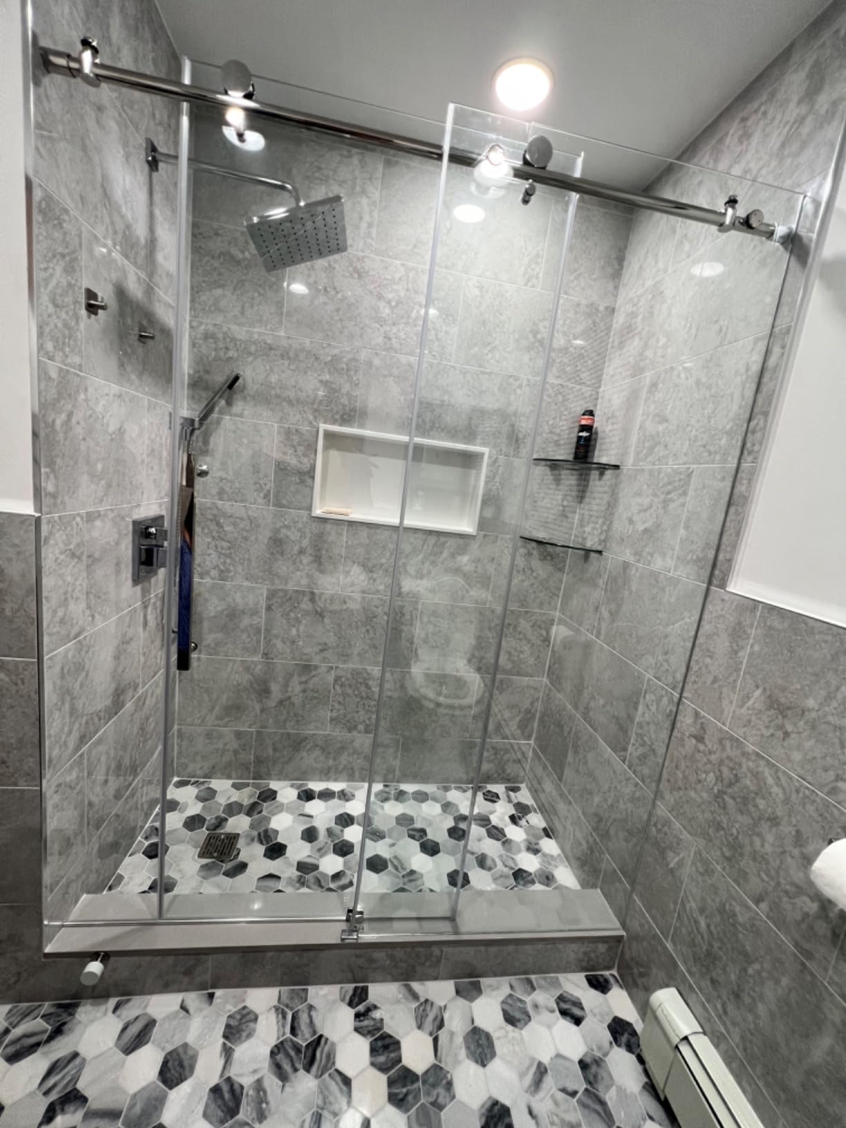 DELAVIN Frameless Tub Shower Door, 56-60