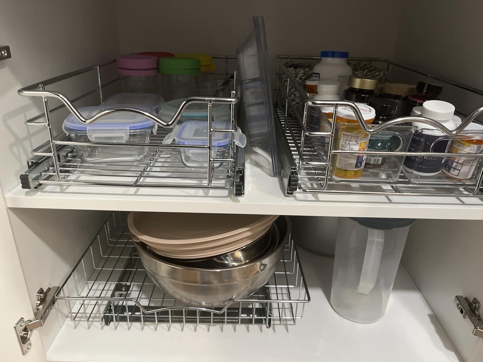 SIMPLE HOUSEWARE Under Cabinet Pull Out Sliding Shelf Drawer Organizer, 21