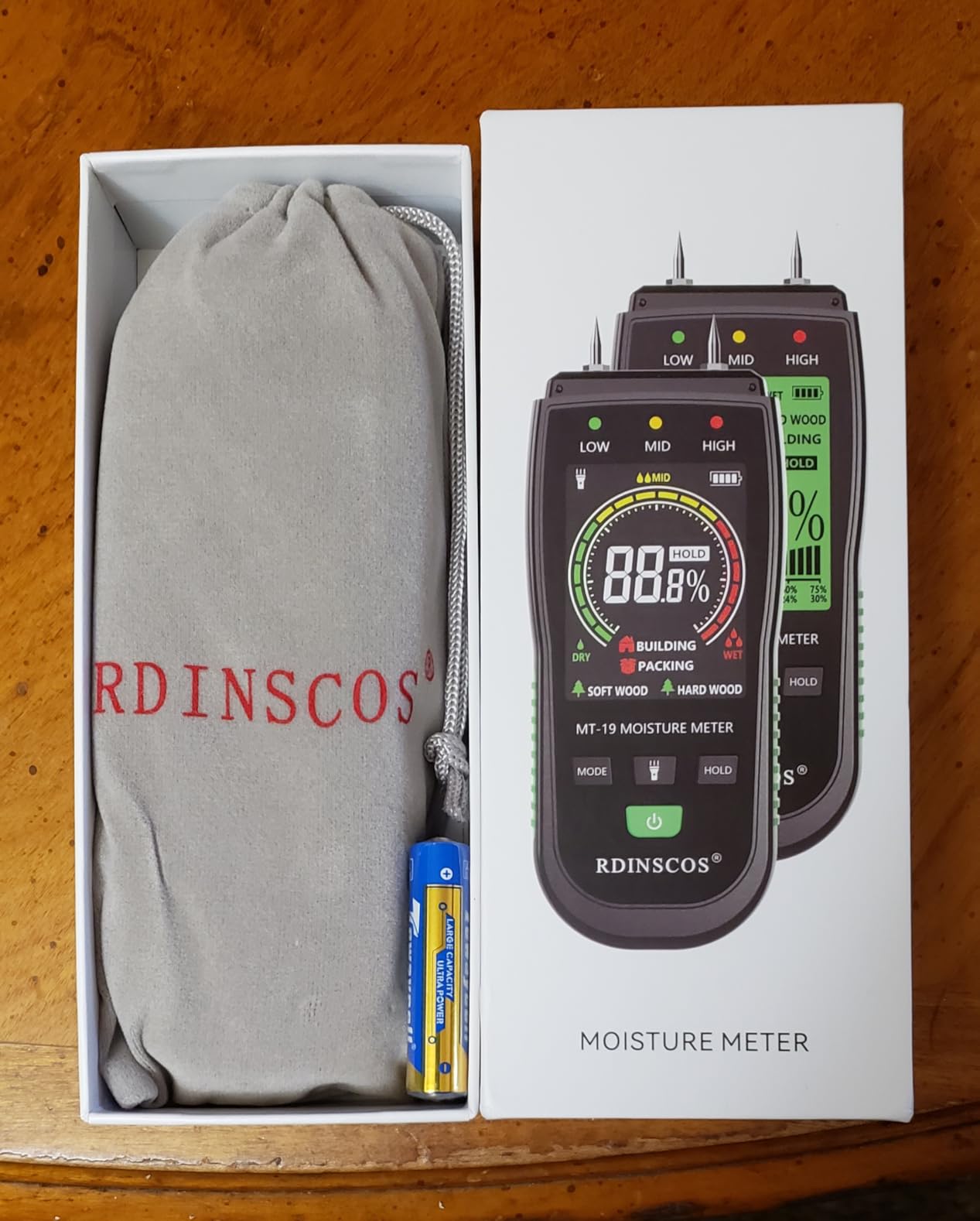 Wood Moisture Meter for Wood, Like Hardwood and Softwood Replaceable Pin Moisture Tester with Batteries customer photo 2