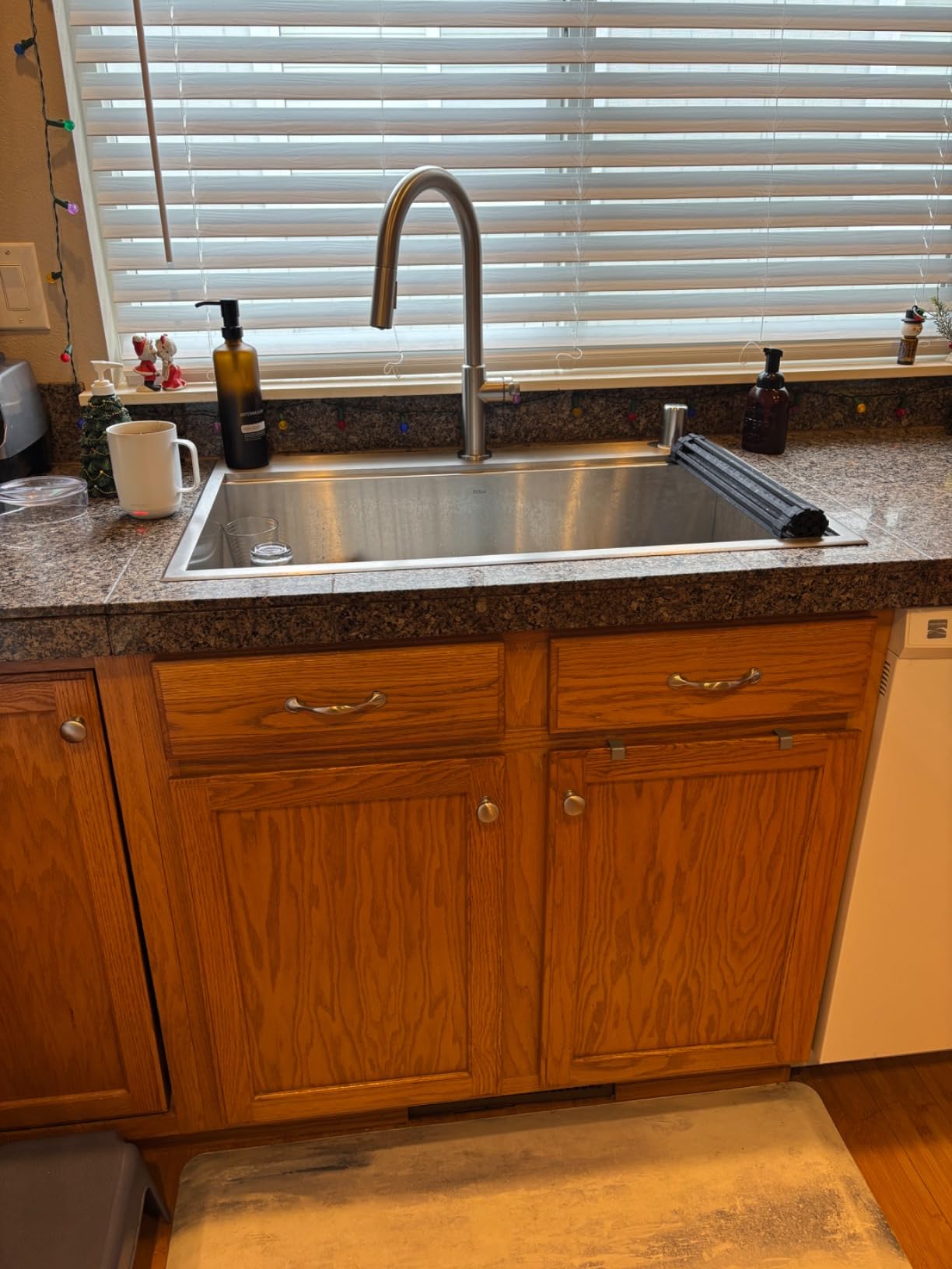 KRAUS Kore 33-in Drop-In Workstation 16 Gauge Stainless Steel Single Bowl Kitchen Sink with Accessories customer photo 1