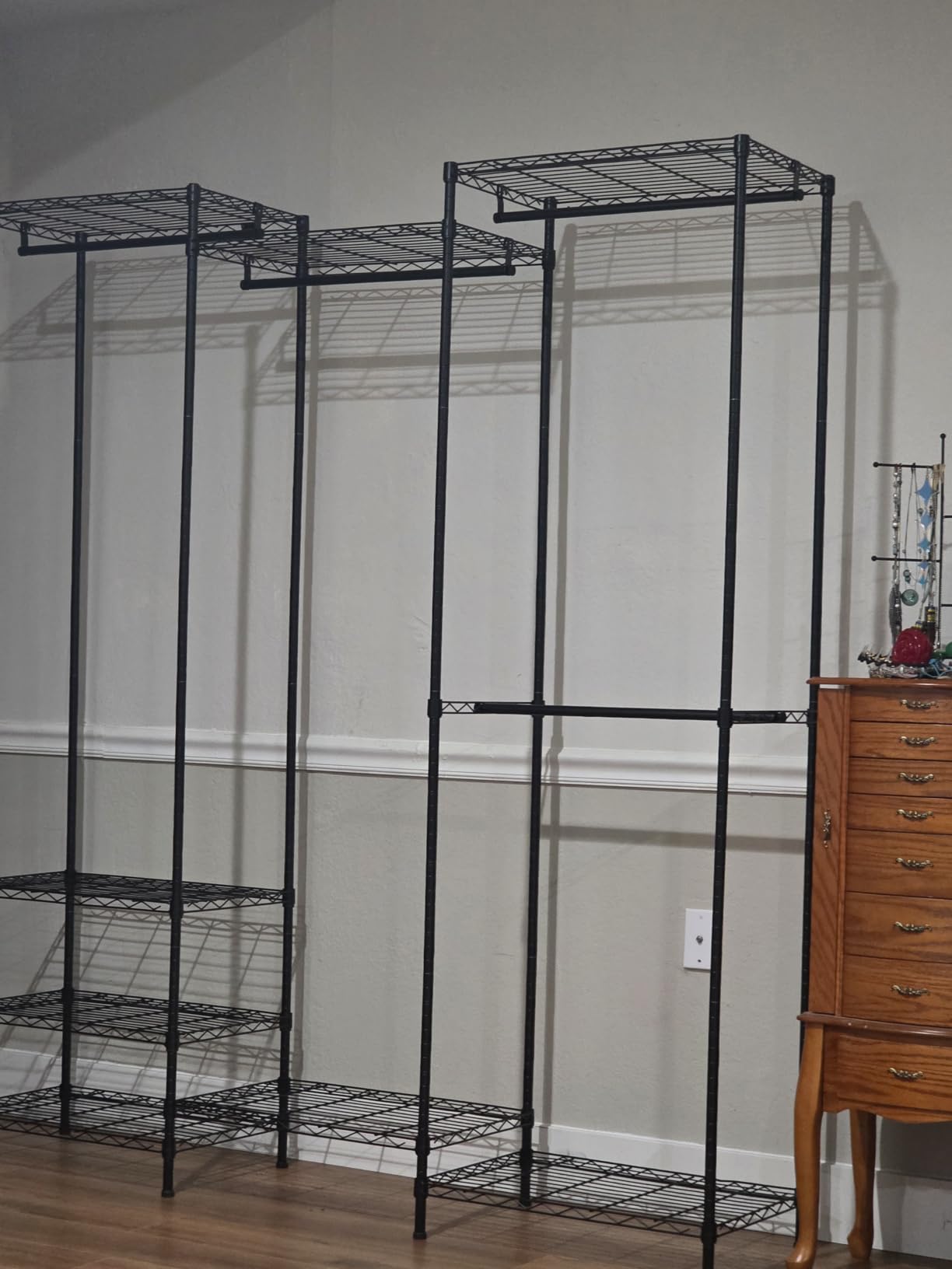 VIPEK V5 Portable Closet Wardrobe Heavy Duty Clothes Rack, Freestanding Clothing Racks with 4 Hang Rods & 8 Shelves, Adjustable Custom Closet Racks, 68.9