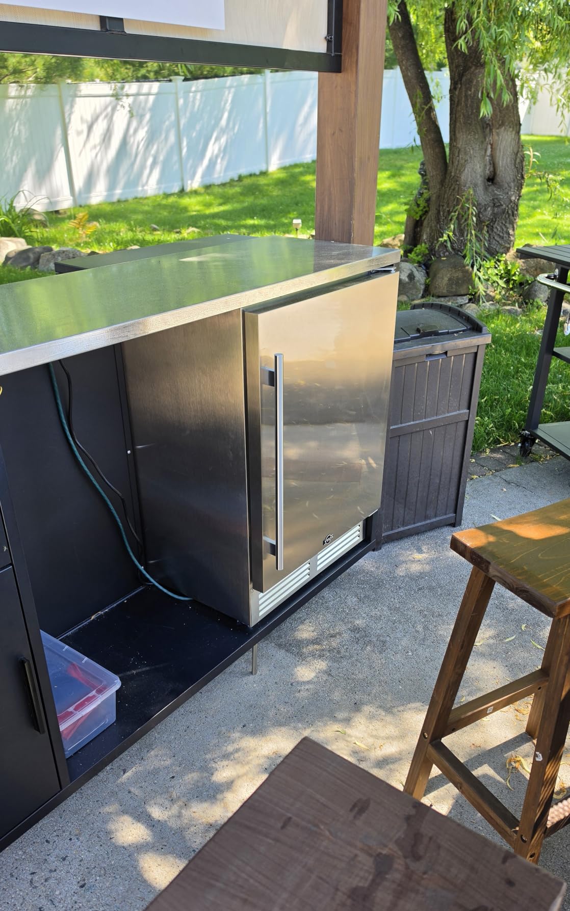 Tylza 24 Inch Under Counter Drawer Fridge, Built-in Beverage Refrigerator for Home and Commercial Use, Stainless Steel Door, Fast Cooling, Low Noise, 37-65 °F customer photo 1