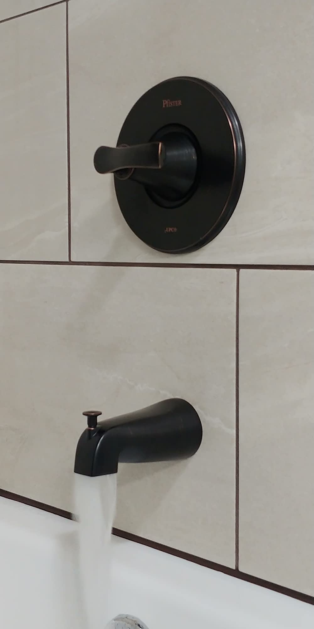 Slip Fit Tub Spout with Pull-Up Diverter for 1/2 inch Copper Tube, Brushed Nickel customer photo 1