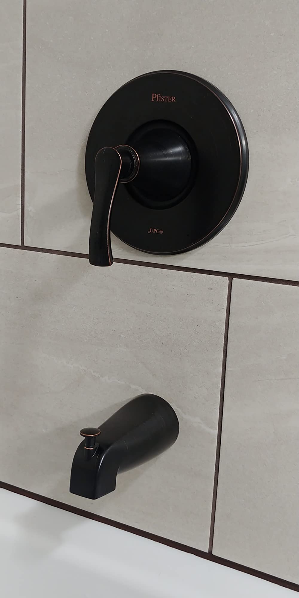 Slip Fit Tub Spout with Pull-Up Diverter for 1/2 inch Copper Tube, Brushed Nickel customer photo 2