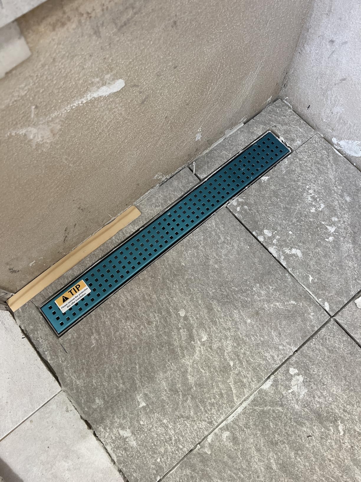 Shower Drain, Linear Shower Drain 24 Inch (Brushed Nickel), Modern 304 Stainless Steel Shower Floor Drain with Grate Removable, Adjustable Leveling Feet, Rectangular Shower Drain customer photo 1