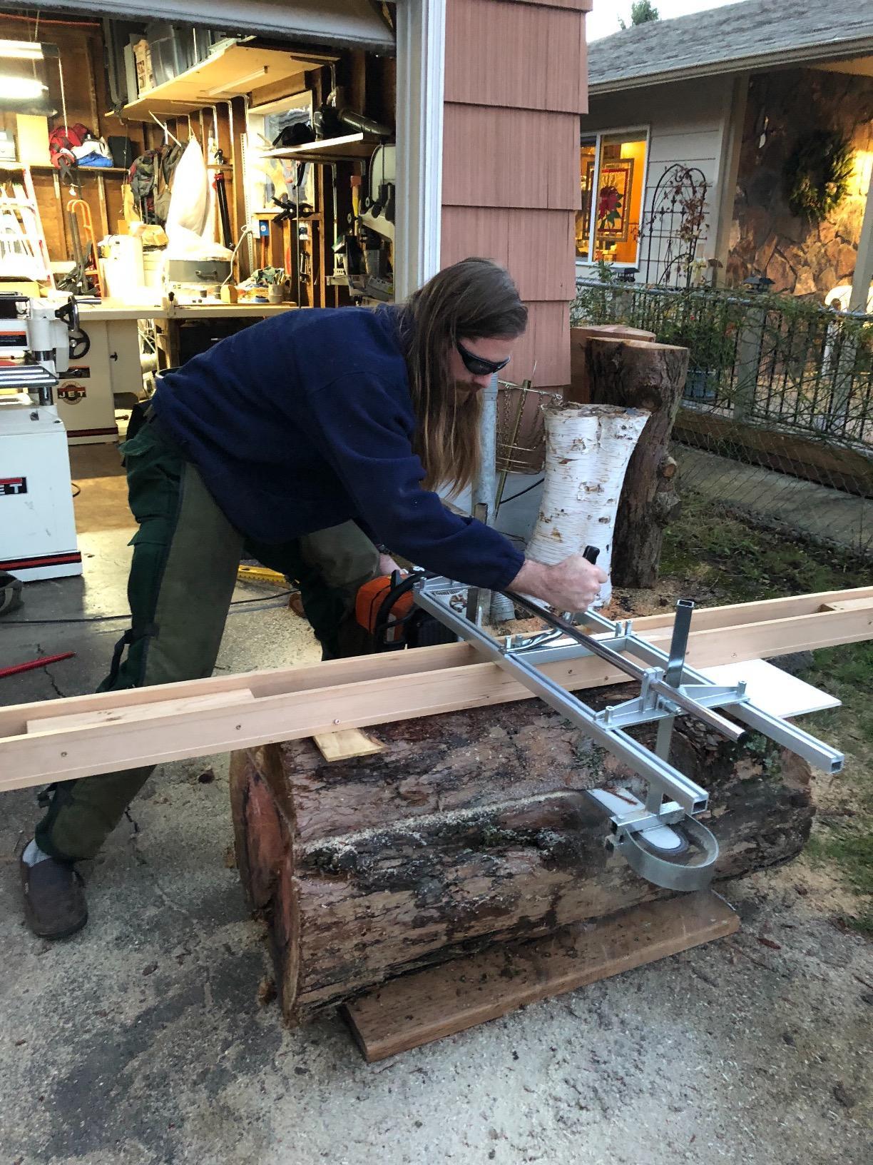 Portable Chainsaw Mill 36 Inches Planking Milling Bar Size 14 Inches to 36 Inches, with 9Ft Rail Mill Guide System customer photo 1