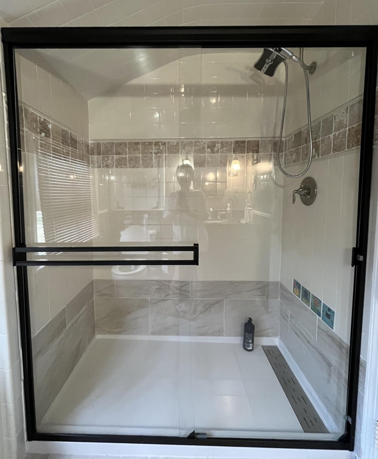 DreamLine Alliance Pro BG 56-60 in. W x 70 3/8 in. H Semi-Frameless Sliding Shower Door in Chrome and Clear Glass customer photo 1
