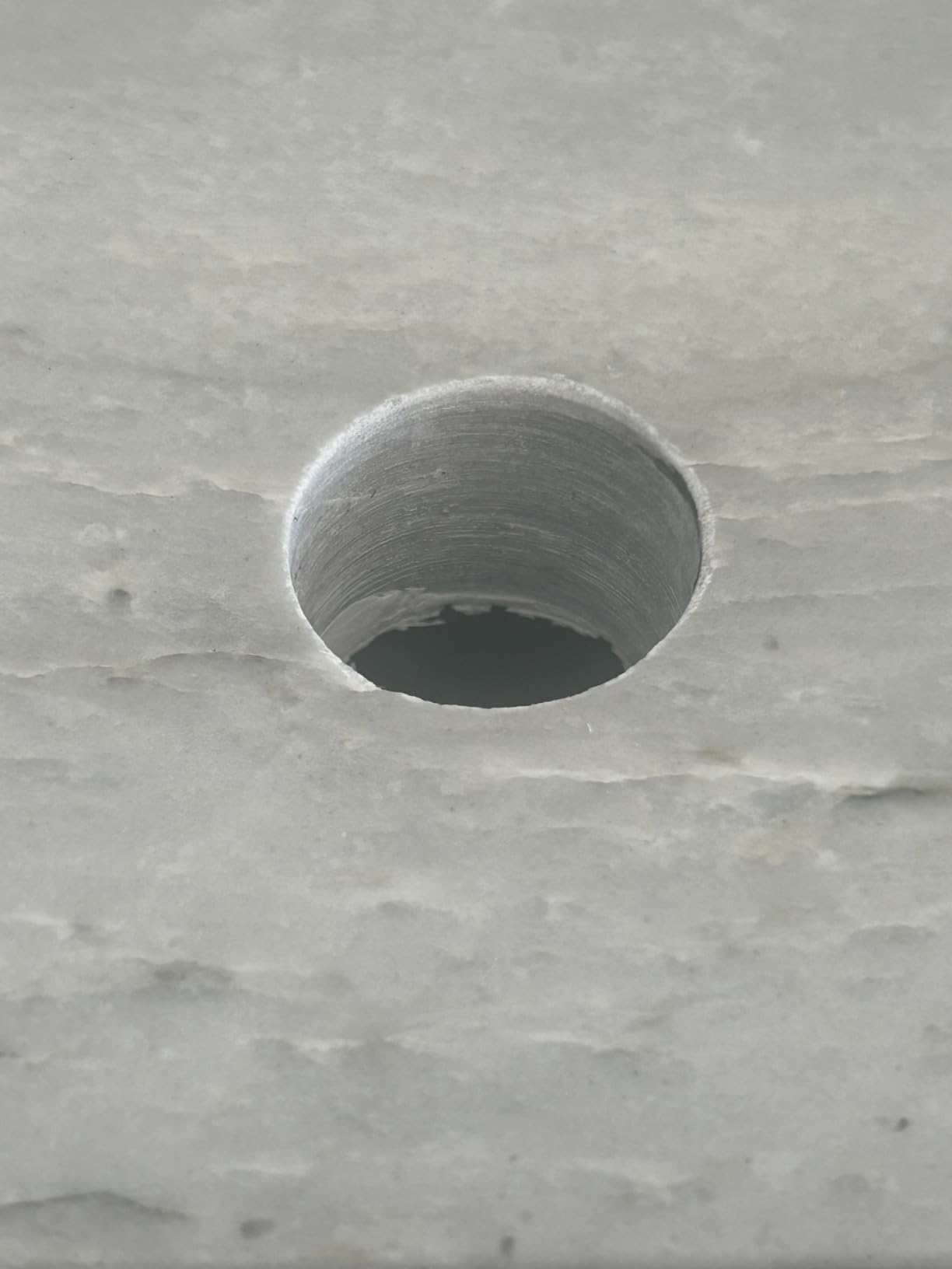 Diamond Core Drill Bit 1-1/4 Inch 32mm Vacuum Brazed Hole Saw with Flutes for Granite Quartz Hard Porcelain Tile with 5/8-11 Female Thread and 3/8 Inch Hex Shank Adapter Fit Angle Grinders and Drills customer photo 1