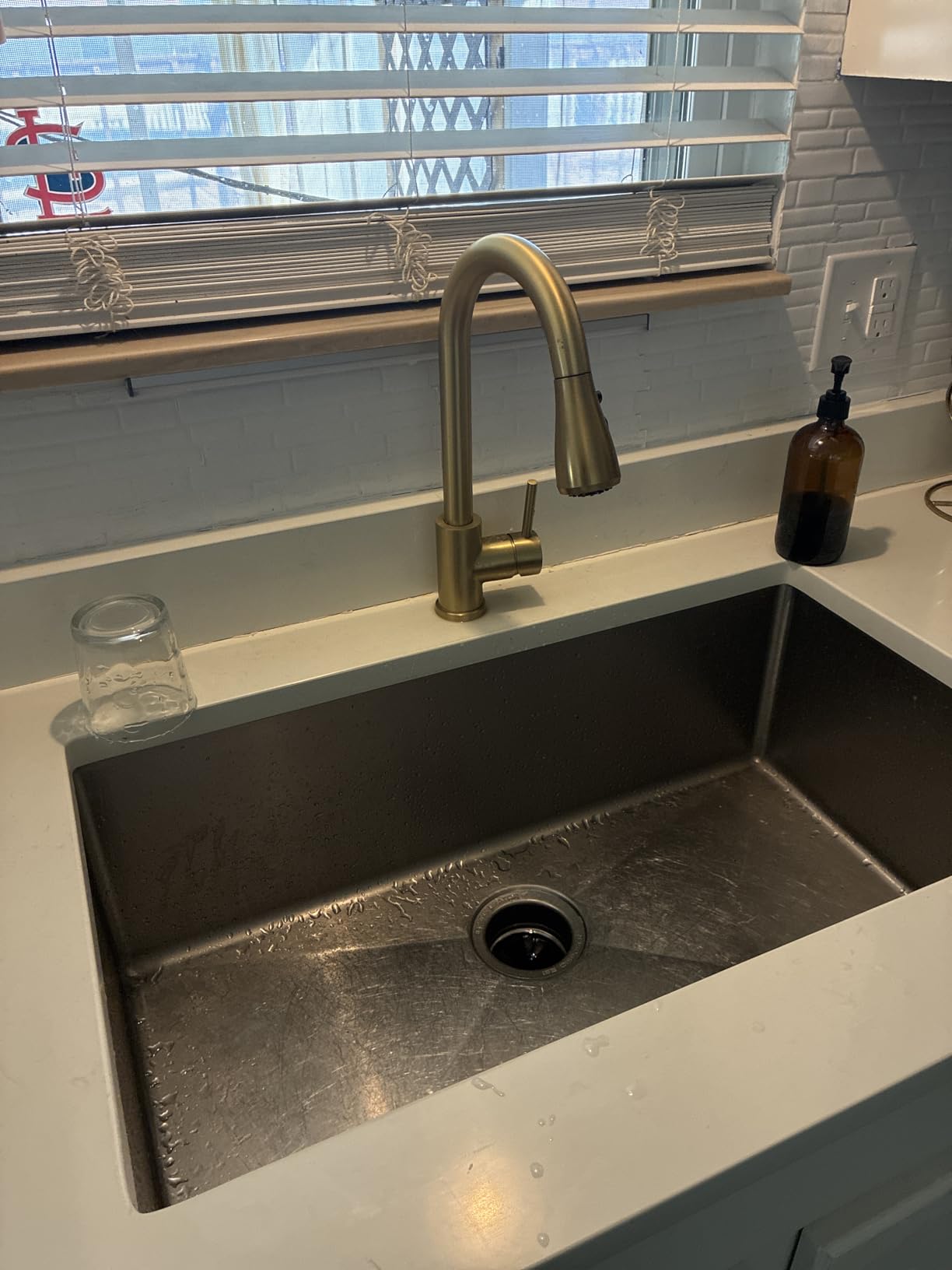 Commercial Kitchen Faucet, VFAUOSIT Kitchen Faucet with Pull Down Sprayer, Single Handle Kitchen Sink Faucet with Pot Filler, Brushed Nickel Stainless Steel Spring Sink Faucet customer photo 2