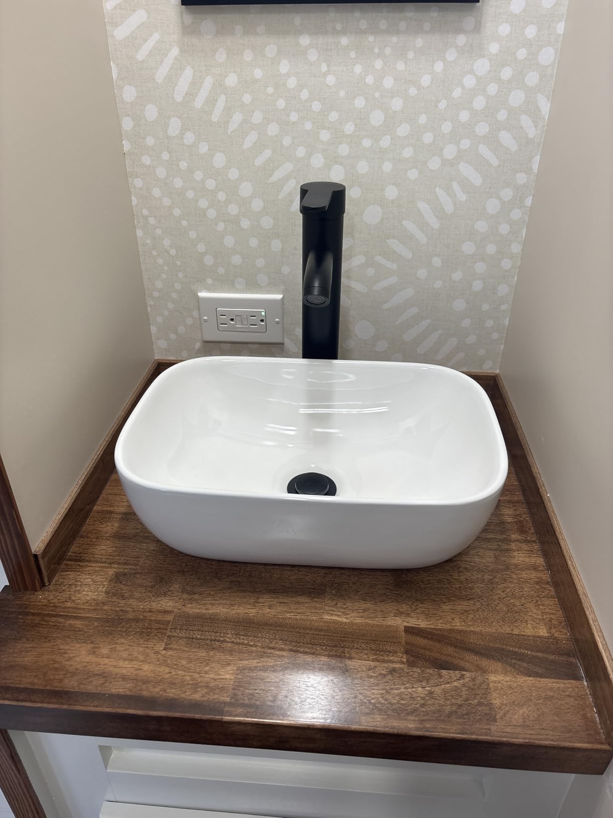 J-FAMILY 14.5'' x 10'' Bathroom Small Vessel Sink Above Counter White Porcelain Ceramic Sink Bowl Small Vanity Sink Lavatory Wash Basin customer photo 2