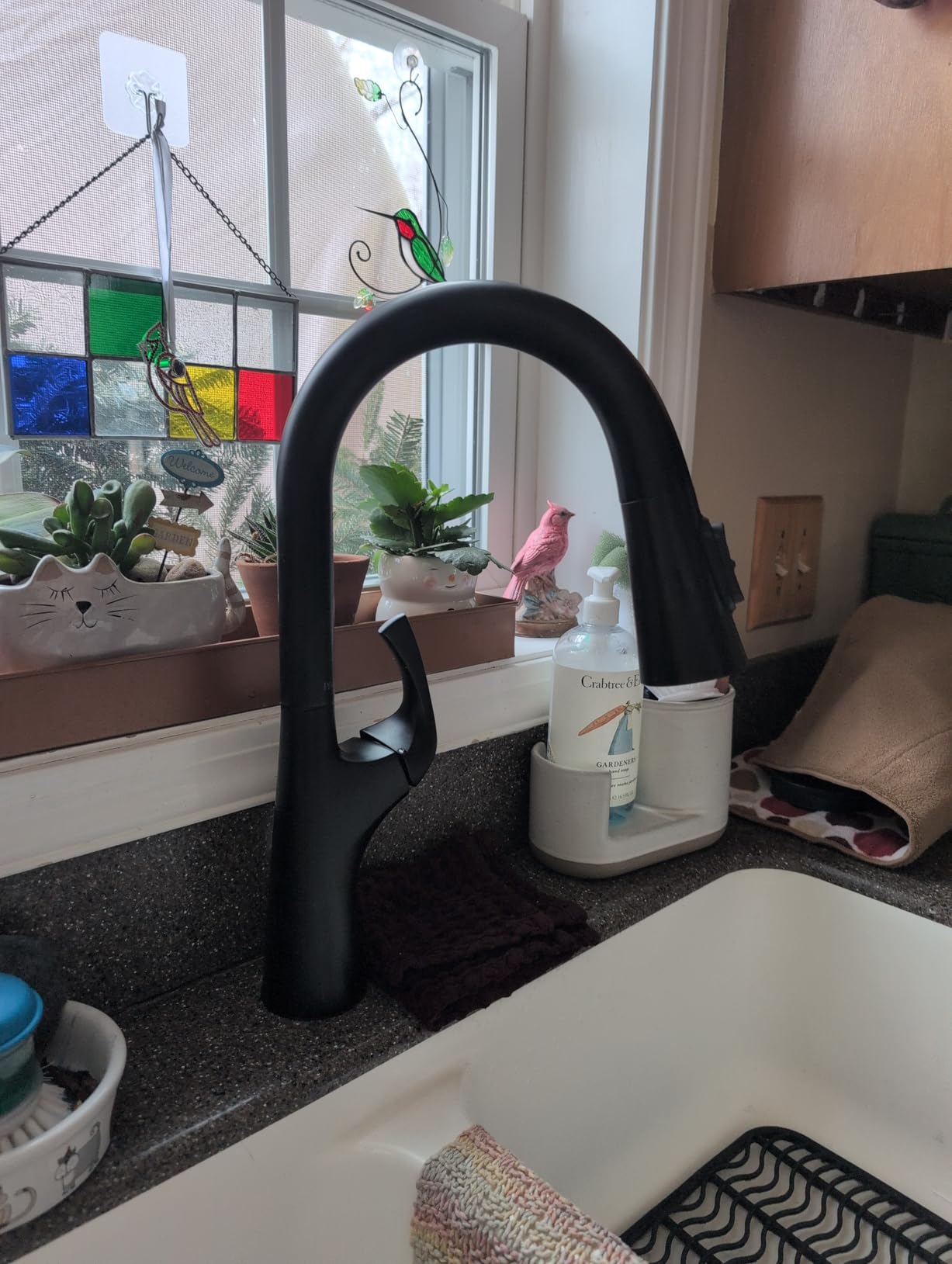Pfister Talega Pull-Down Kitchen Faucet with Sprayer in Matte Black - Single Handle High Arc Spout with 3 Water Settings, 360° Swivel, and MagnePfit Magnetic Docking for Kitchen Sink customer photo 2
