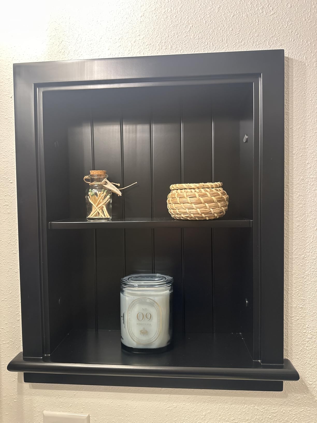 14 x 24 Medicine Cabinet Recessed, Wall Niche, Bathroom Wall Cabinet, 3-Tier, Between Studs Shelving for Drywall, White customer photo 1