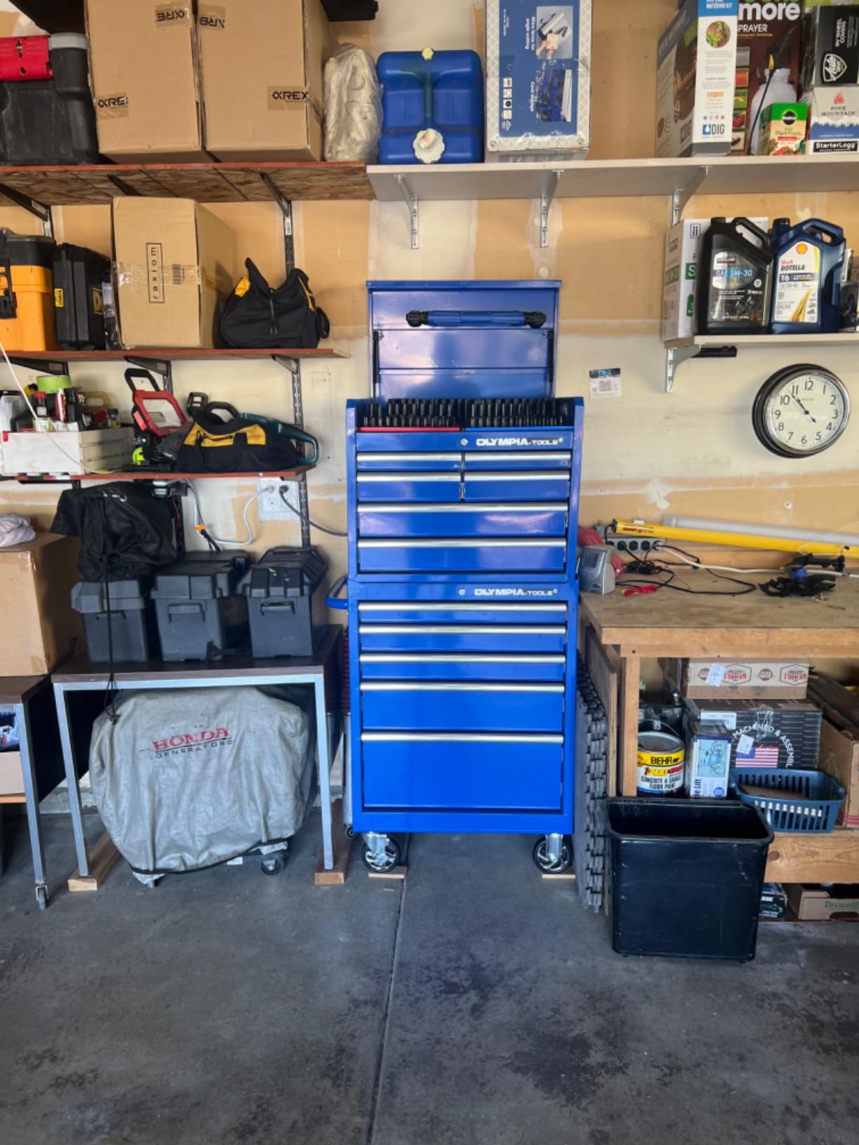 Olympia Tools 5-Drawer Tool Chest, 27-Inch Rolling Metal Tool Storage Cabinet with Casters, Locking System, Drawer Liner, 600 lbs Load Capacity, Blue customer photo 1