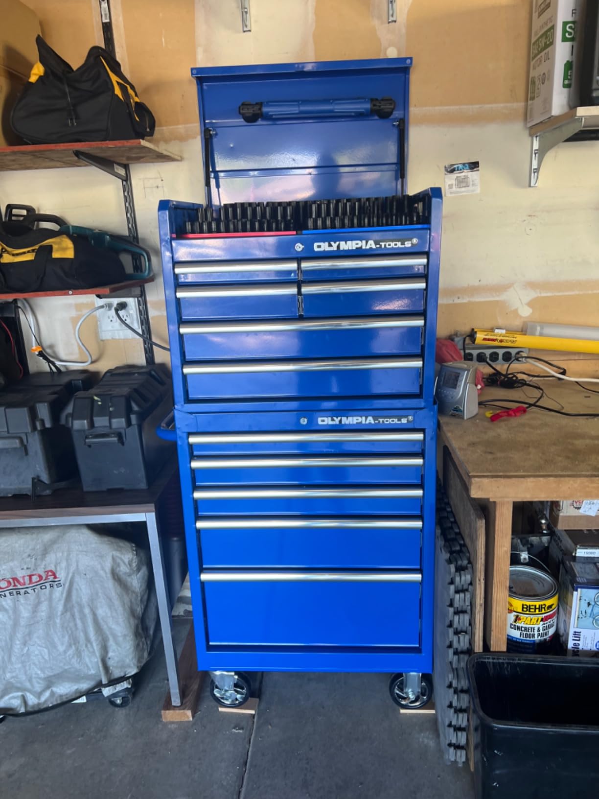 Olympia Tools 5-Drawer Tool Chest, 27-Inch Rolling Metal Tool Storage Cabinet with Casters, Locking System, Drawer Liner, 600 lbs Load Capacity, Blue customer photo 2