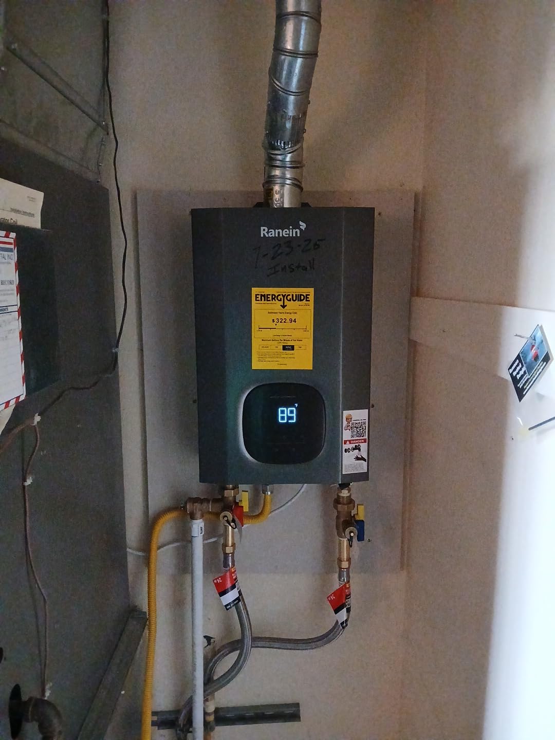 Ranein Natural Gas Tankless Water Heater, Indoor Max 4.3 GPM, 100,000 BTU Instant Hot Water Heater customer photo 2