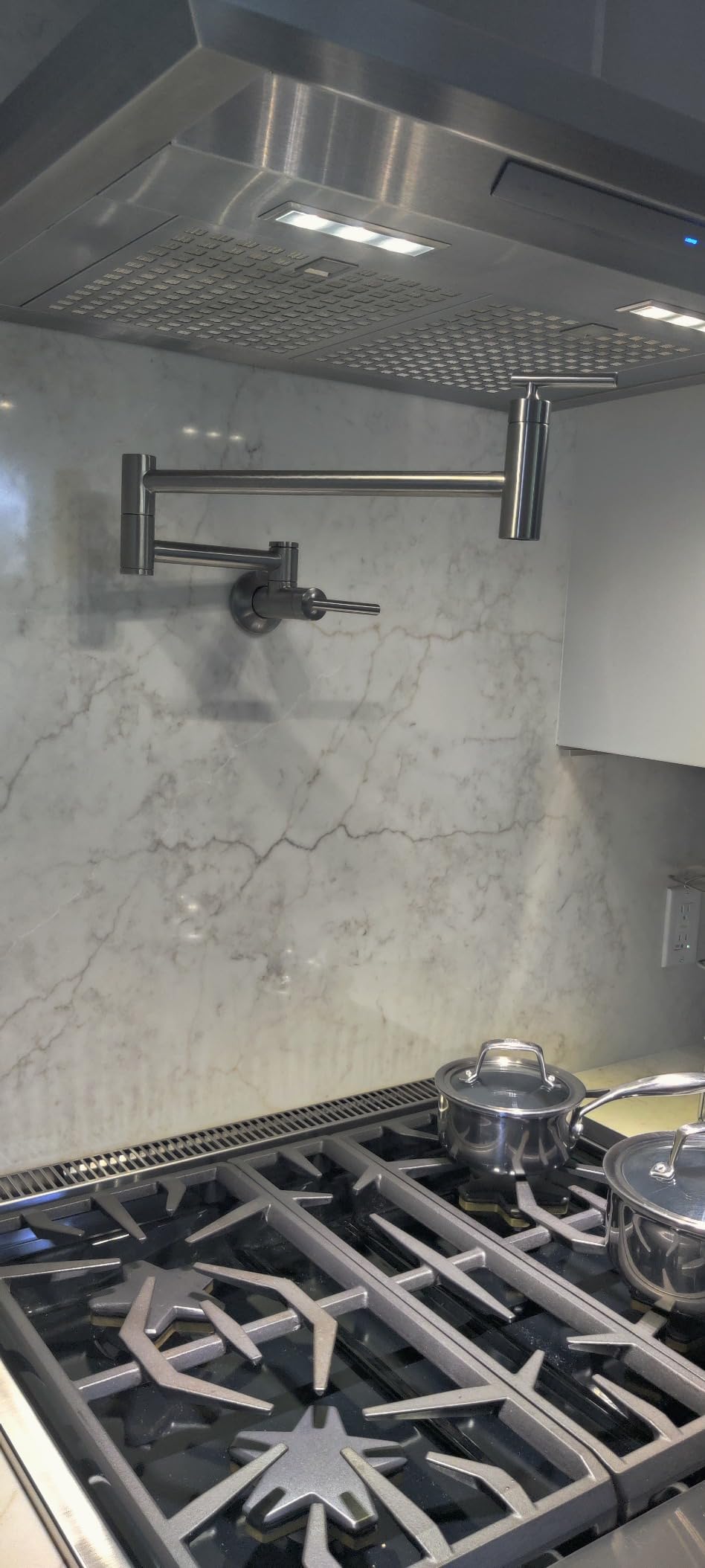 KOHLER 35745-VS Contemporary Style Wall-Mount Pot Filler Kitchen Faucets, Vibrant Stainless customer photo 1