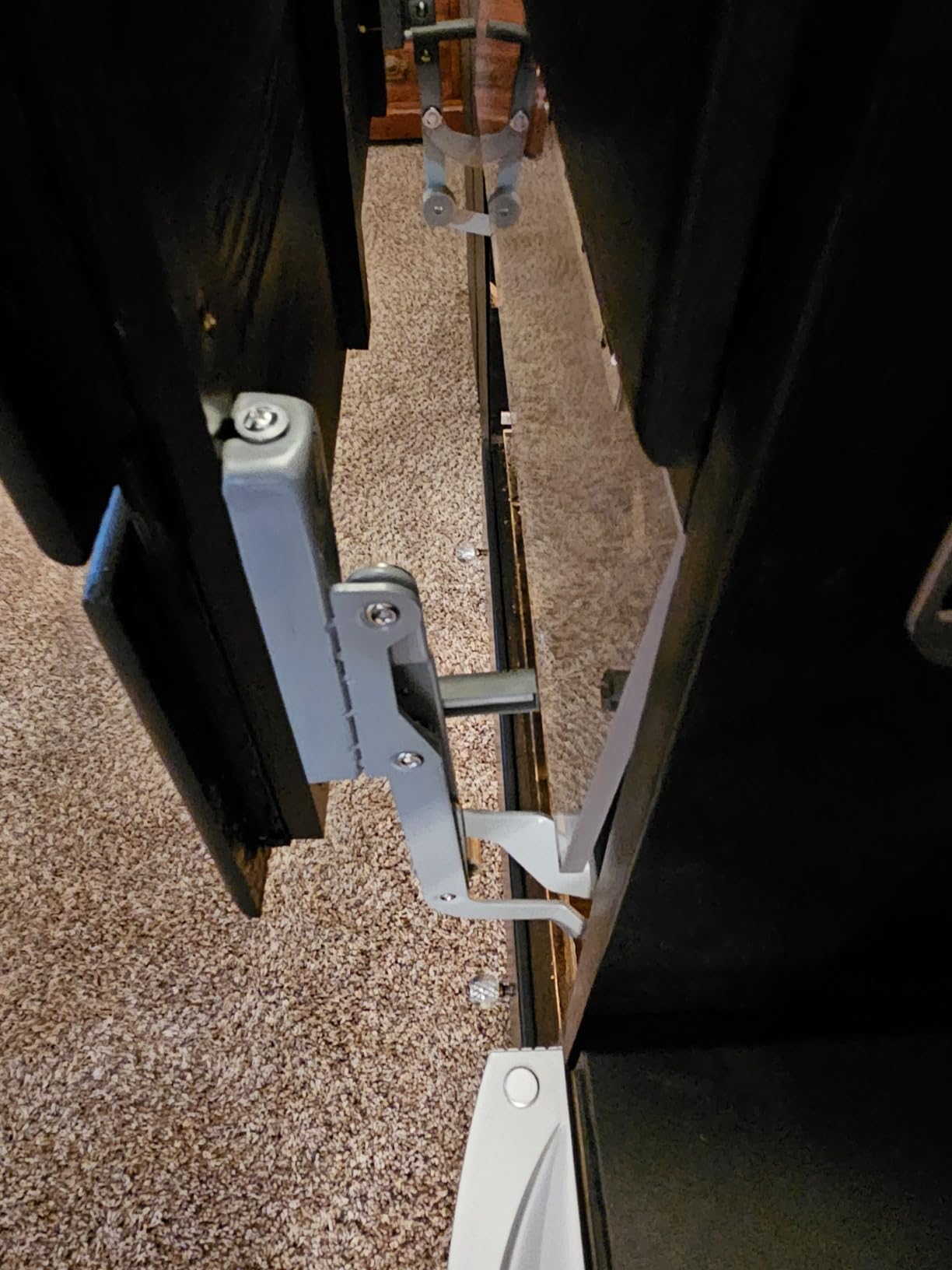 Howhy Cabinet Door Hinges Set,Vertical Swing Lift Up Stay Pneumatic Arm Kitchen Mechanism Hinges with Slow Closing, Durable Silent(Suitable for Cabinet Width:23.62