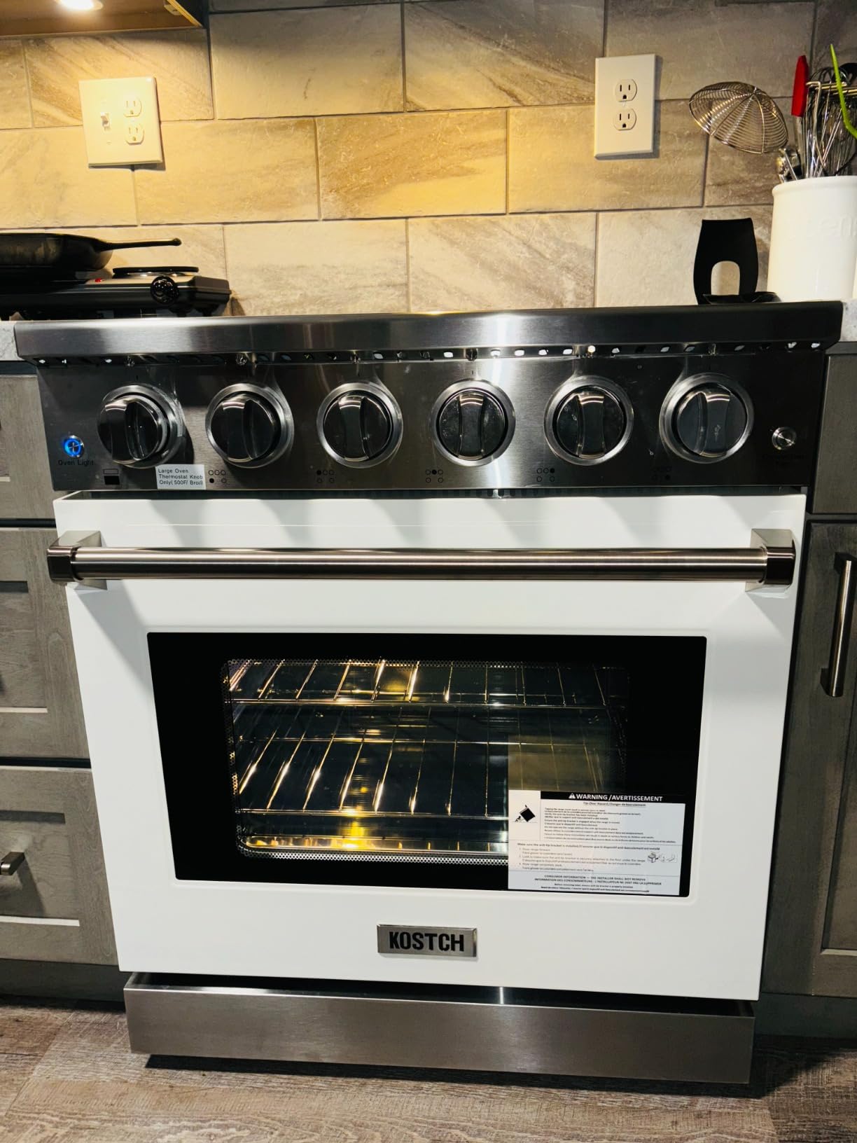 KOSTCH 30 inch Professional Electric Range with 5 Heating Elements Cooktop, 4.55 Cu. Ft. Convection Oven Capacity, Smooth Glass Top, in Stainless Steel, KOS-30RE06H customer photo 1