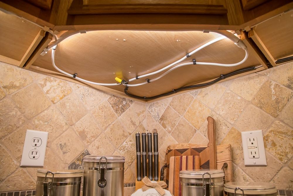 Maxxima 60 in. Hardwired LED Under Cabinet Strip Light, 2300 Lumens, 3000K Warm White, Kitchen and Living Room 120V White Cove Lighting, No Power Supply Needed customer photo 2
