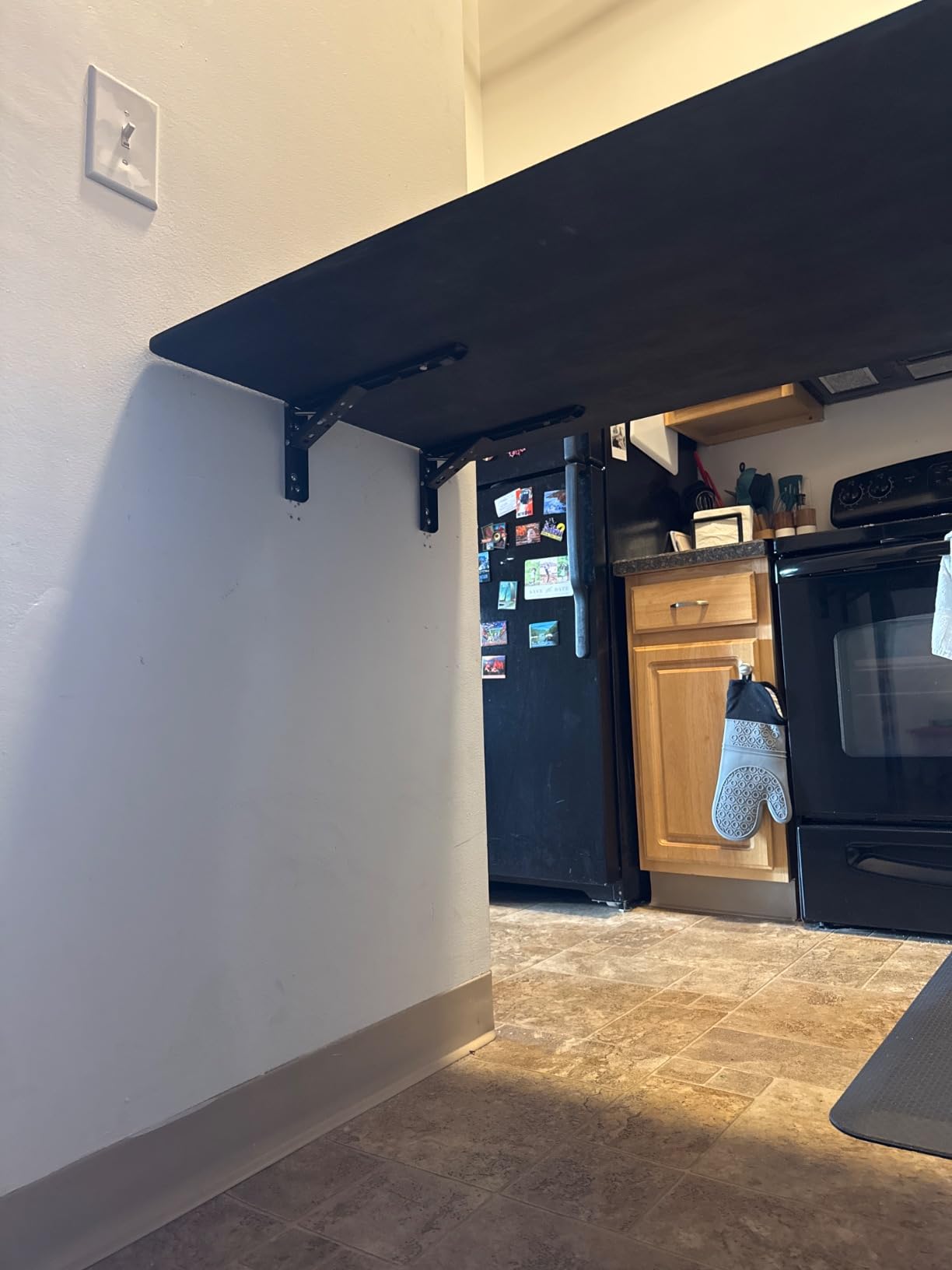 Wall Table Fold Down Hinge, 90 Degree Self-Locking Folding Hinge, Save Space Drop Leaf Table Hinges, Shelf Brackets Locking Hinges 90 Degree for Wall Folding Racks customer photo 1