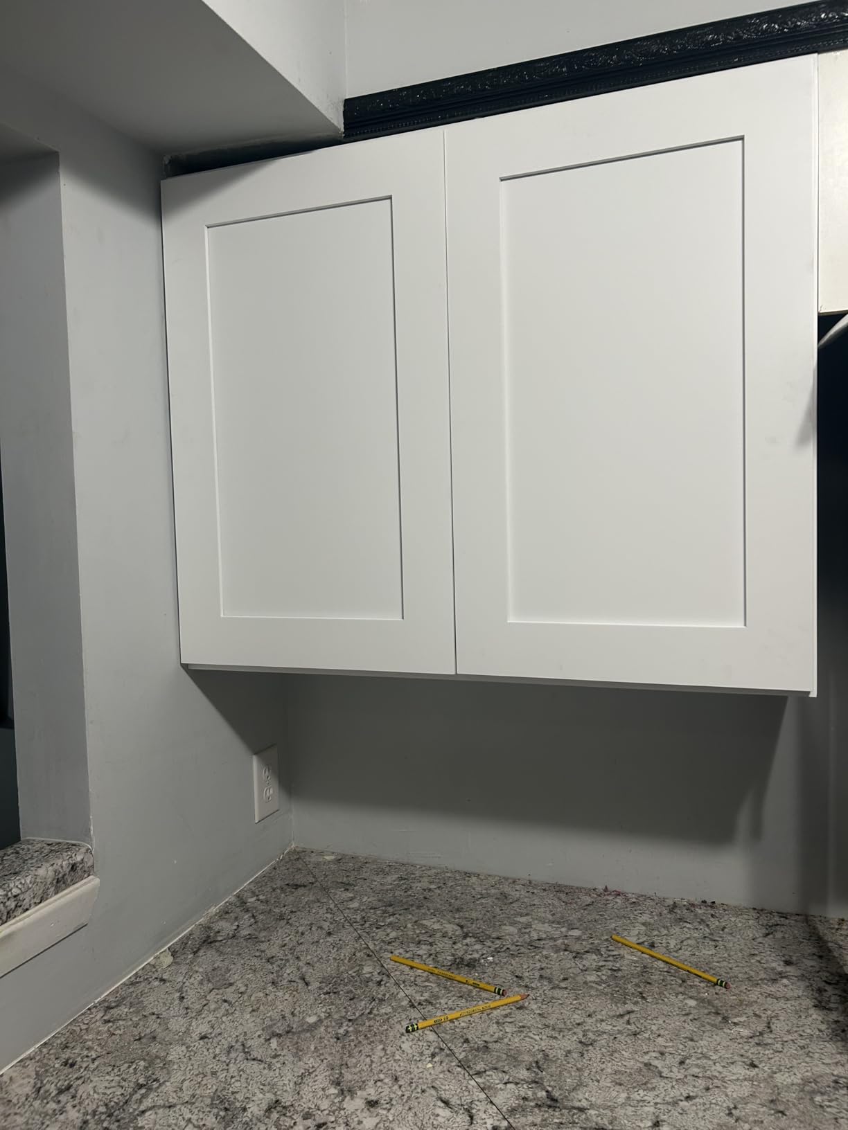 White Shaker Wall Cabinet - Ready to Assemble, Perfect for Kitchen, Laundry, and Bathroom Storage - 36