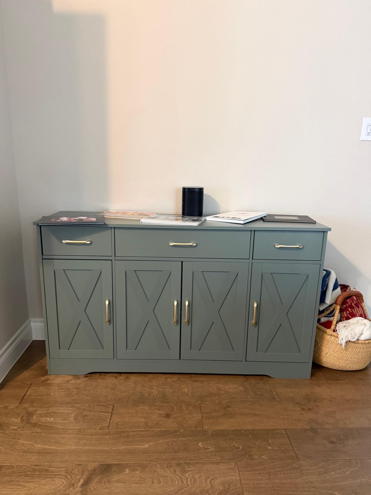 HOSTACK Buffet Cabinet with Drawers, 55
