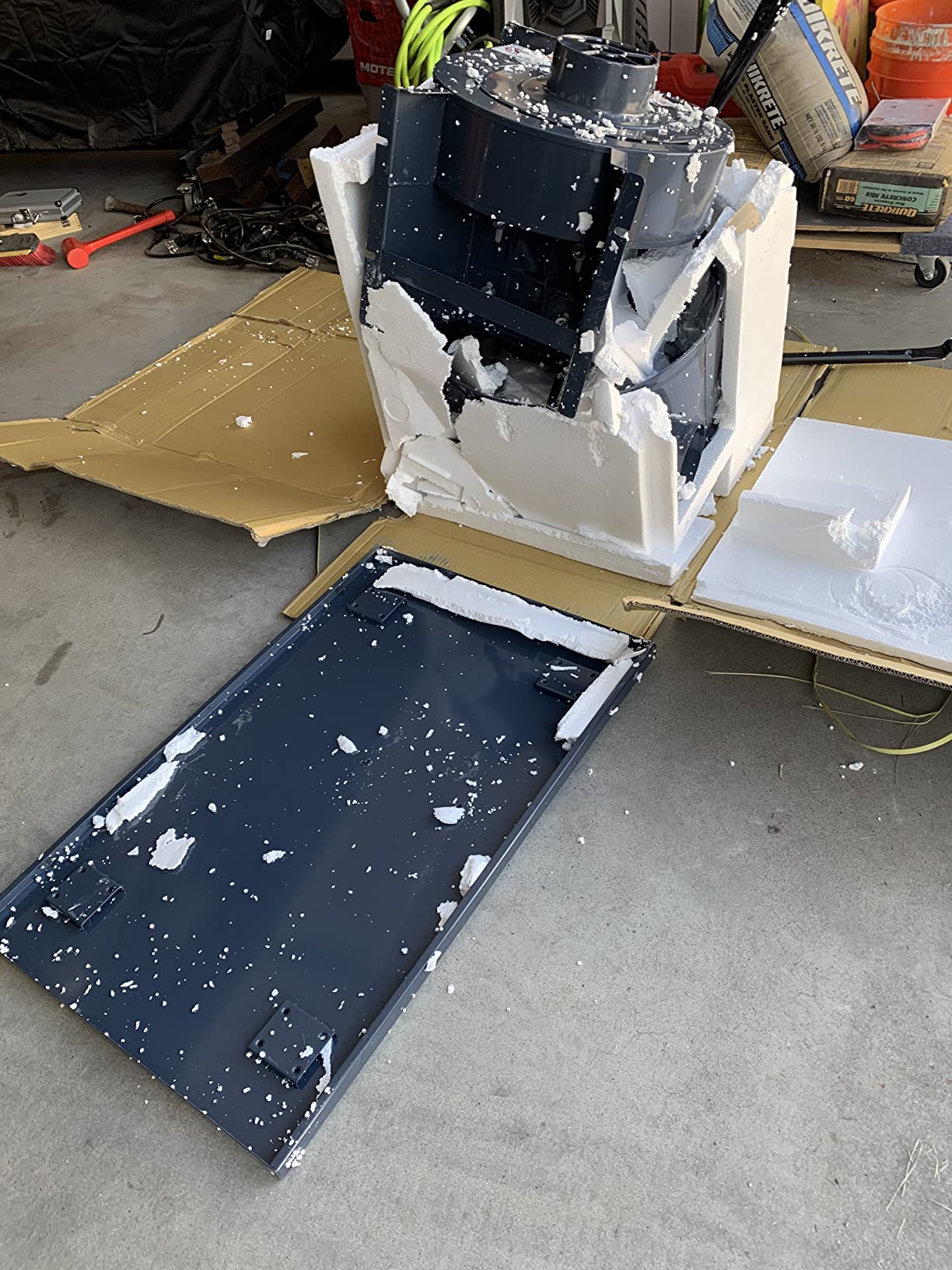 POWERTEC 1 HP Dust Collector with 1 Micron Dust Collector Bags and Mobile Base, Dust Collectors with 800 CFM for Woodworking Dust Collection System (DC1081) customer photo 2