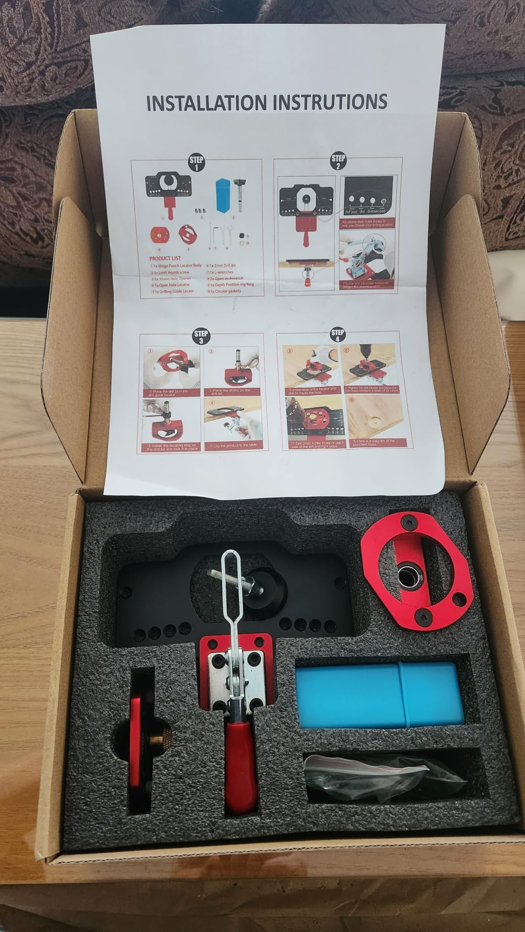 BEAMNOVA Upgraded 35mm Concealed Hinge Jig with Hole Drilling Guide Locator, Compatible with 32mm, 45mm, 48mm and 52mm Hinges, Cabinet Door Woodworking Tool, Mounting Locking Hinge Boring Jig customer photo 1