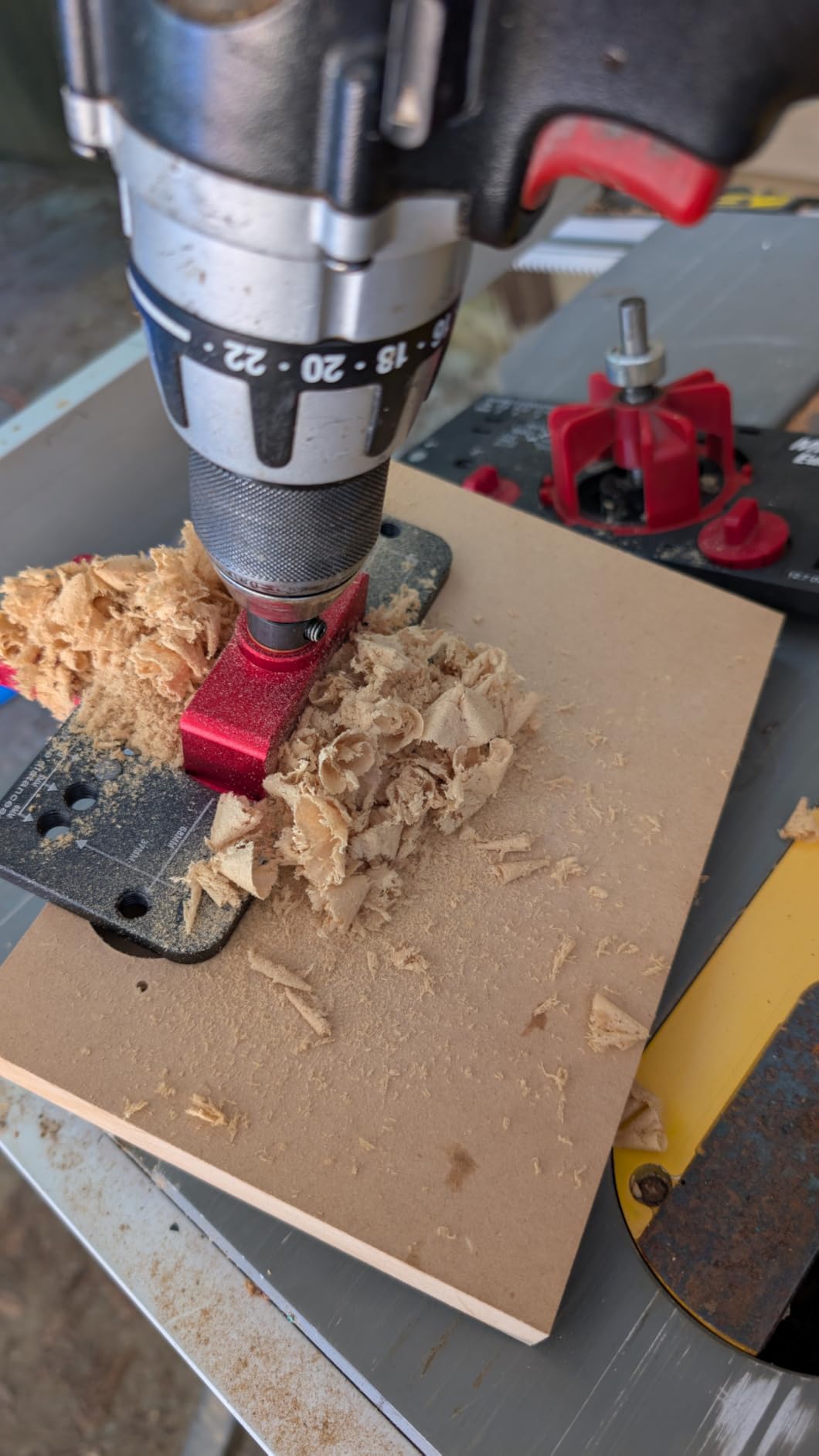 BEAMNOVA Upgraded 35mm Concealed Hinge Jig with Hole Drilling Guide Locator, Compatible with 32mm, 45mm, 48mm and 52mm Hinges, Cabinet Door Woodworking Tool, Mounting Locking Hinge Boring Jig customer photo 2