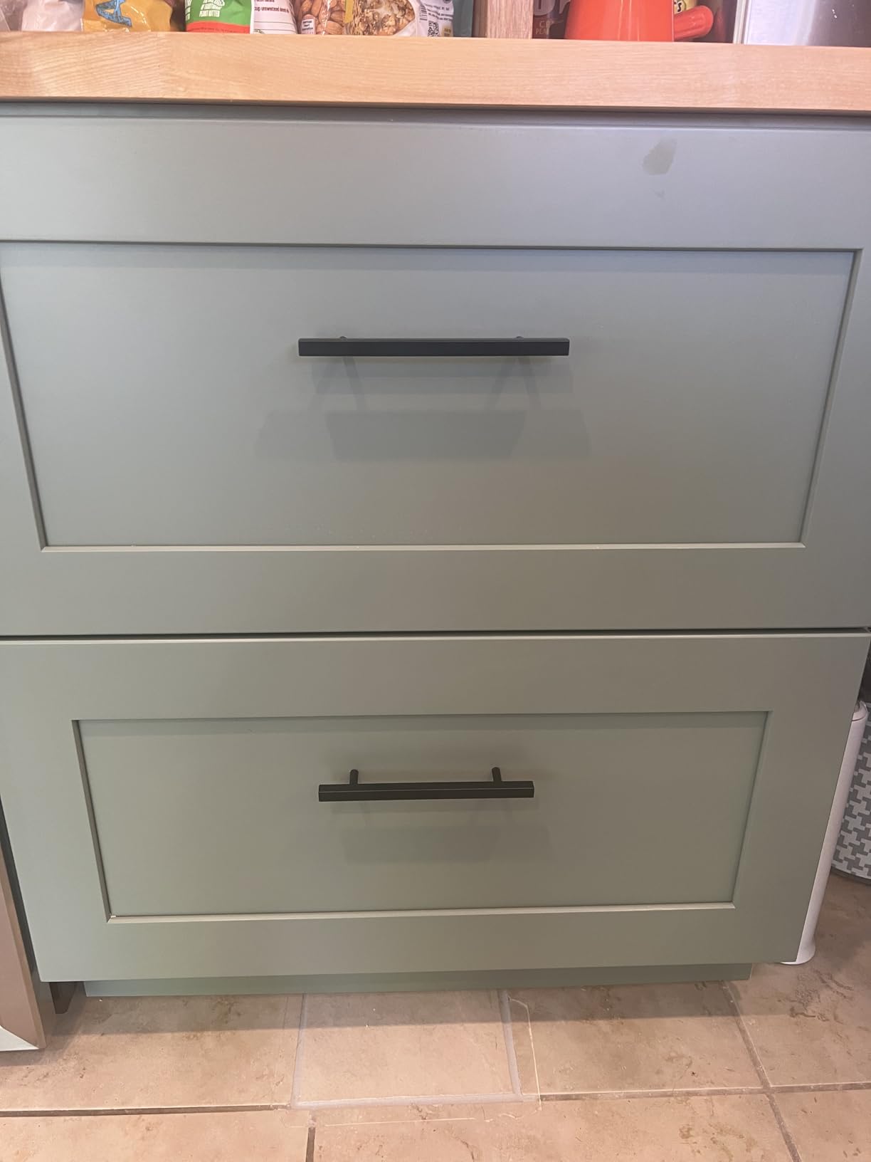 Solid Wood Frame RTA Drawer Cabinet with 2 Drawers - Kitchen Base Cabinet, Standalone or Modular Design, Shaker Style (Pebble Grey, 36