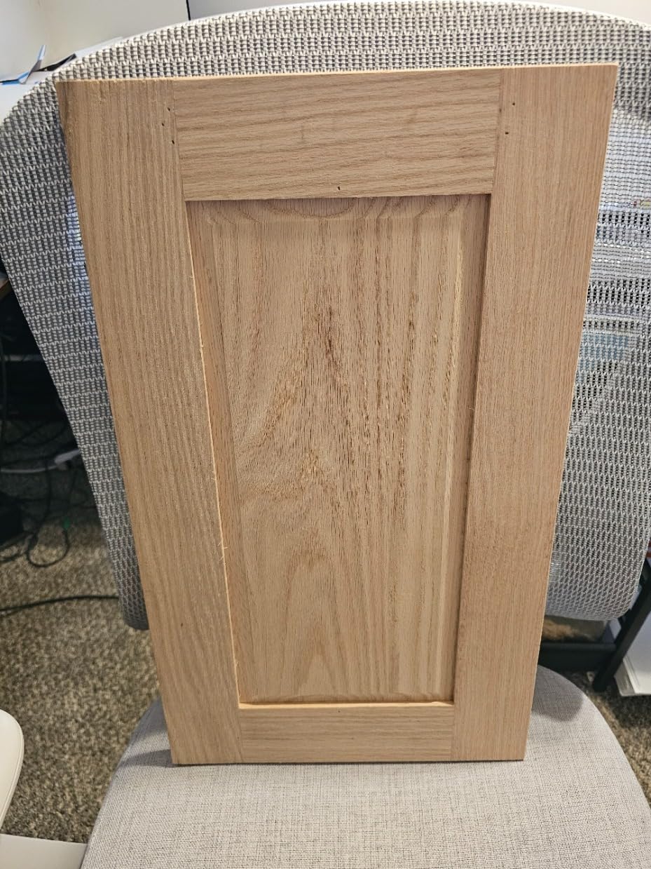 Unfinished Oak Kitchen Cabinet Door Replacement Shaker Cabinet Doors Bathroom Vanity Replacement Doors for Kitchen, Bathroom, Closet(13.25'' W X 22.5'' H) customer photo 1