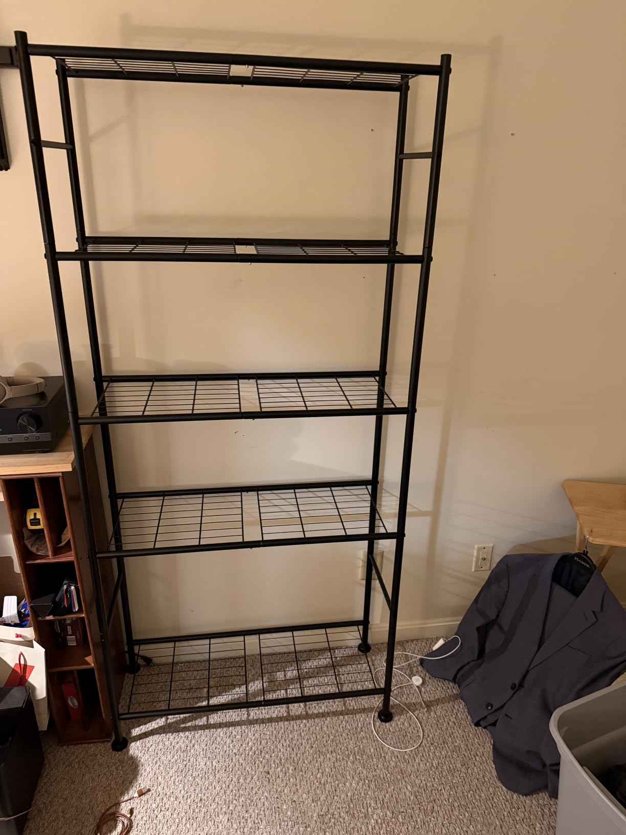 Sakugi Storage Shelves - 5 Tier Shelf Organizer, Heavy Duty Garage Shelving Unit with Leveling Feet, Stable Metal Shelves Organizer for Pantry, Kitchen and Closet, 33.0