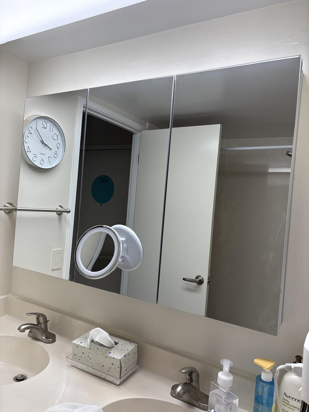 TokeShimi 16x20 Recessed Medicine Cabinet with Mirror Aluminum, Tempered Frameless Bathroom Mirror with Storage Adjustable, Silver Surface Mount Medicine Cabinet for Bathroom Farmhouse customer photo 2