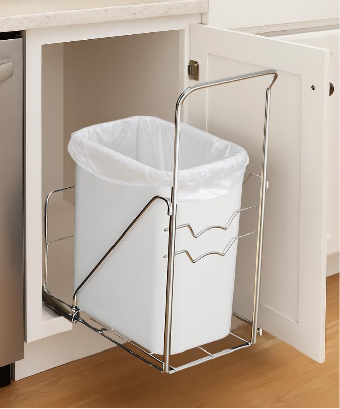 Simple Houseware Pull Out Under Cabinet Sliding Shelf for 7-13 Gallon Trash Can (Trash Can Not Included) customer photo 2