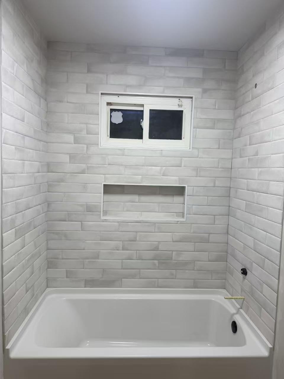 Shower Niche SMC Material 12X28 (Outside 14x30) in Niche for Shower Wall Shower Niches Ready for Tile Shelf Black customer photo 2