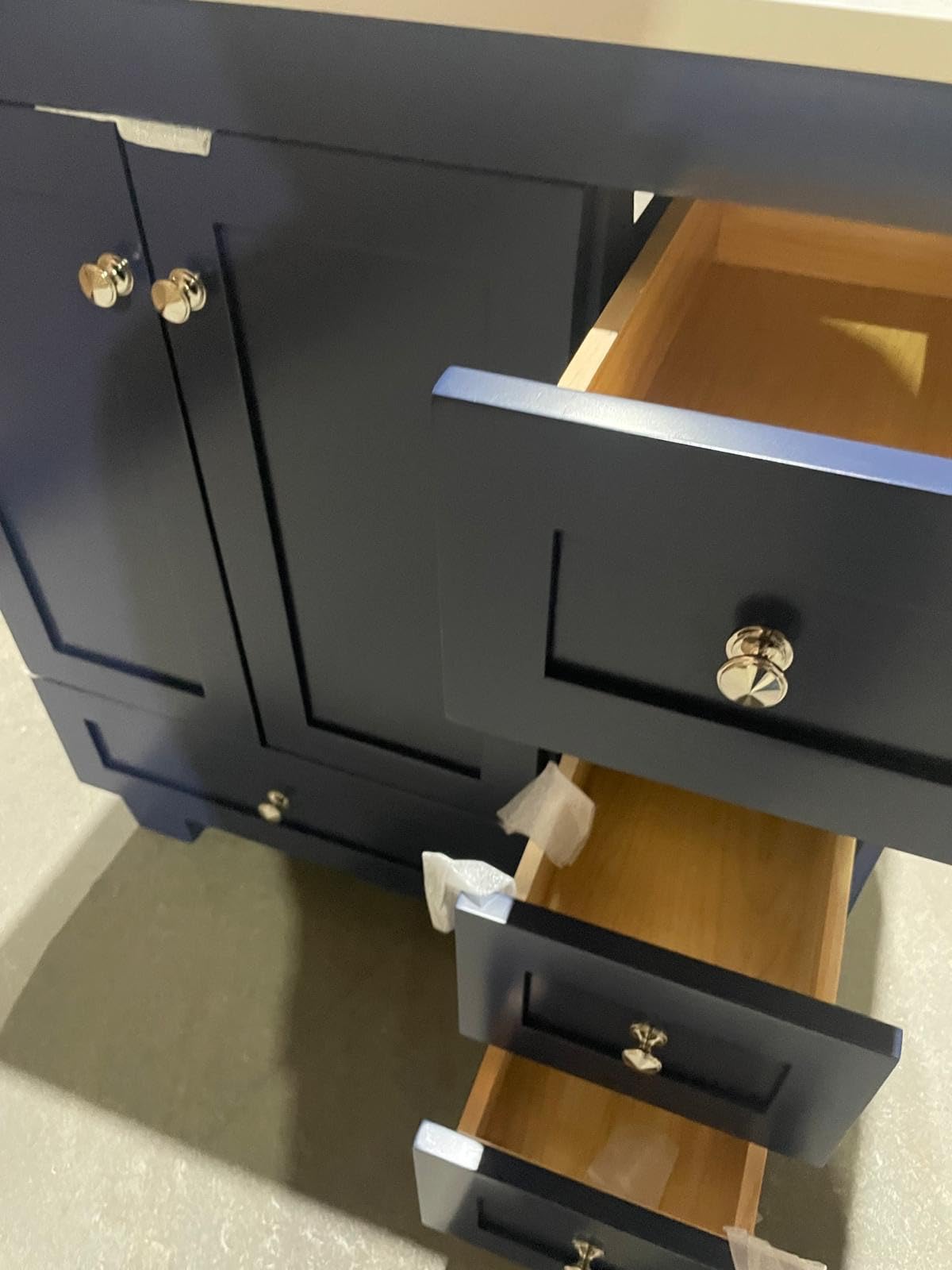 Eviva Acclaim 30 in. Teak Single Sink Bath Vanity with Carrara Quartz Top and Undermount Porcelain Sink customer photo 2