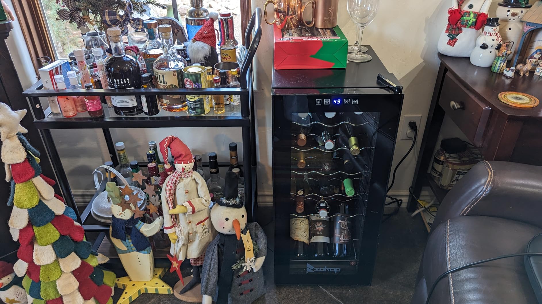 ROVSUN 26 Bottle Wine Fridge, Dual Zone Wine & Beverage Refrigerator w/Independent Temp & LED Control Panel, Built-in/Freestanding/Under Counter Wine Cooler Chiller for Red White Wine/Champagne/Beer customer photo 1