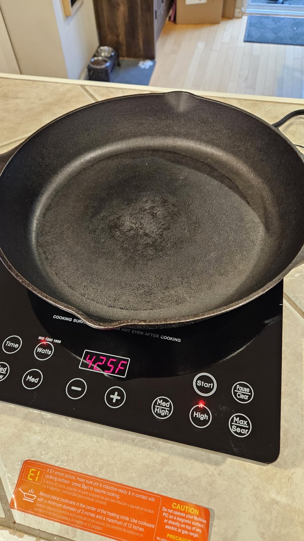 Nuwave Portable Induction Cooktop, NSF-Certified Single Electric Burner, 94 Precise Temp Range, Large 8