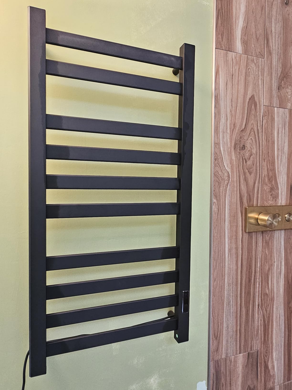 Heated Towel Rack for Bathroom Towel Warmer Racks Wall Mounted with Timer & Temperature Multi-Level Adjustments with 10 Bars for Bathroom Shower Hot Tub Spa(Black) customer photo 2