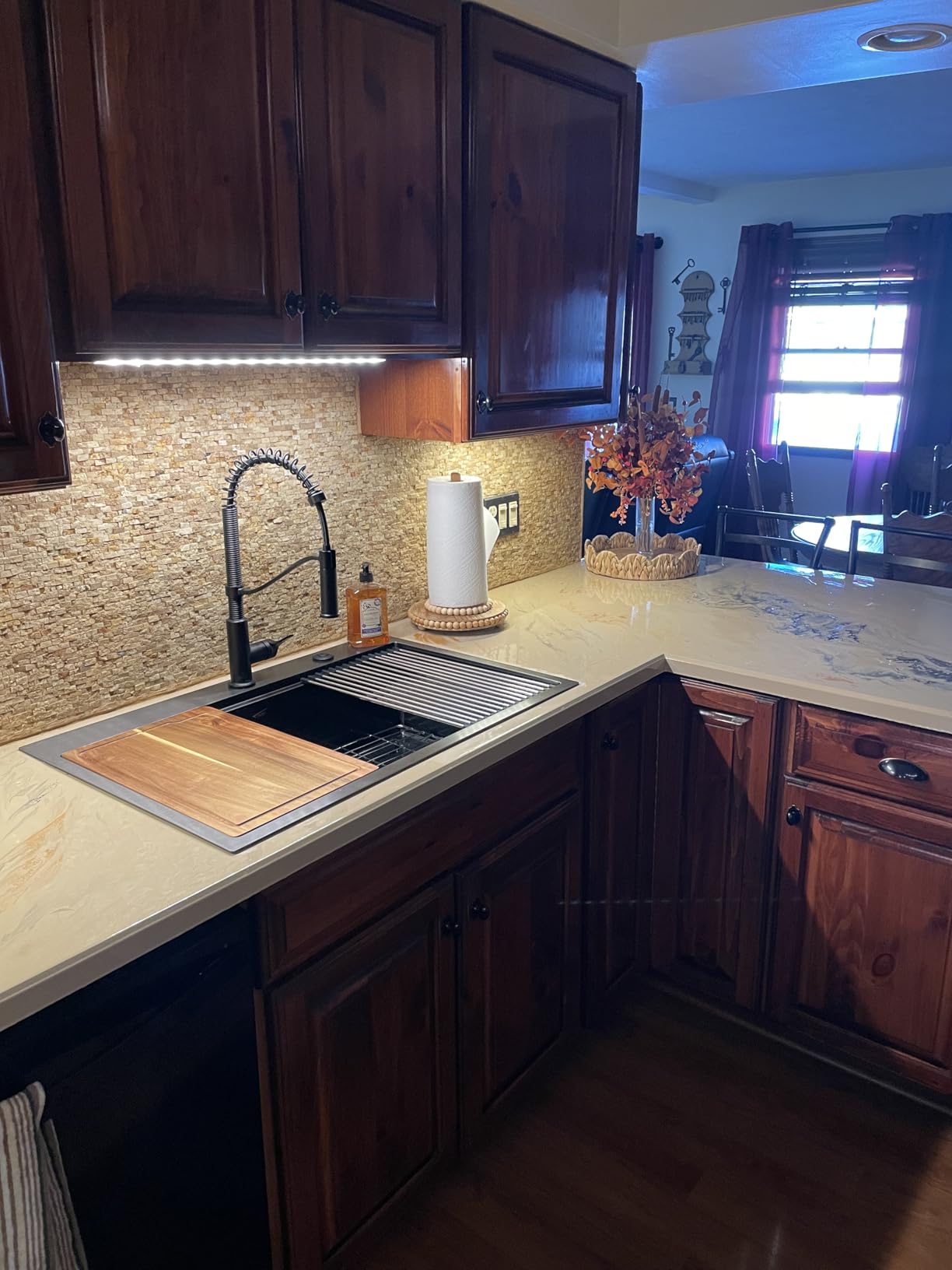 KRAUS Torak Pull Down Kitchen Faucet in Spot-Free Stainless Steel with Commercial Style Spring Spout, 2 Function Sprayer, Pre-Attached Water Lines, and Mounting Hardware, KPF-2635SFS customer photo 2