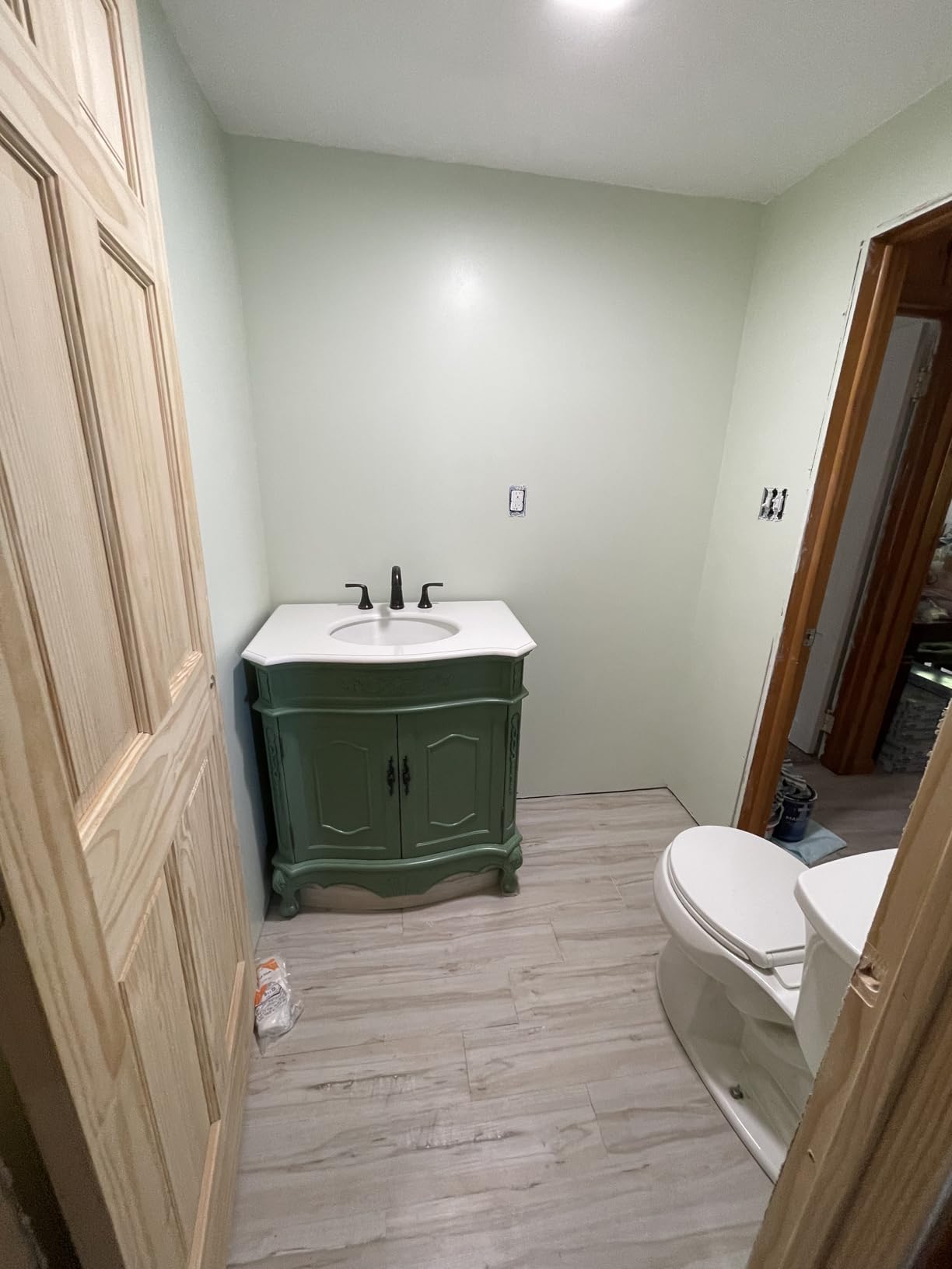 24 Single Bathroom Vanity, with Engineered Marble Top Soft-Close, Teak customer photo 1