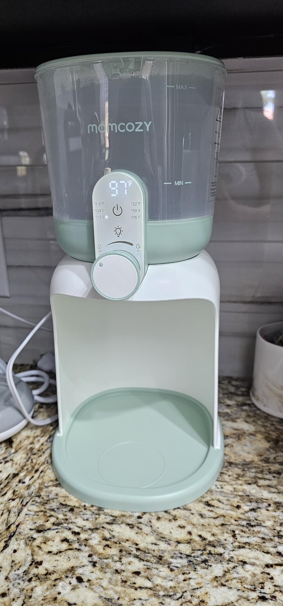 Momcozy Instant Water Warmer for Making Formula, Dual Lights for Night Feedings, 57 fl oz Large Capacity Detachable Tank, 6 Temperature Settings Water Dispenser, Breastfeeding Essentials customer photo 1