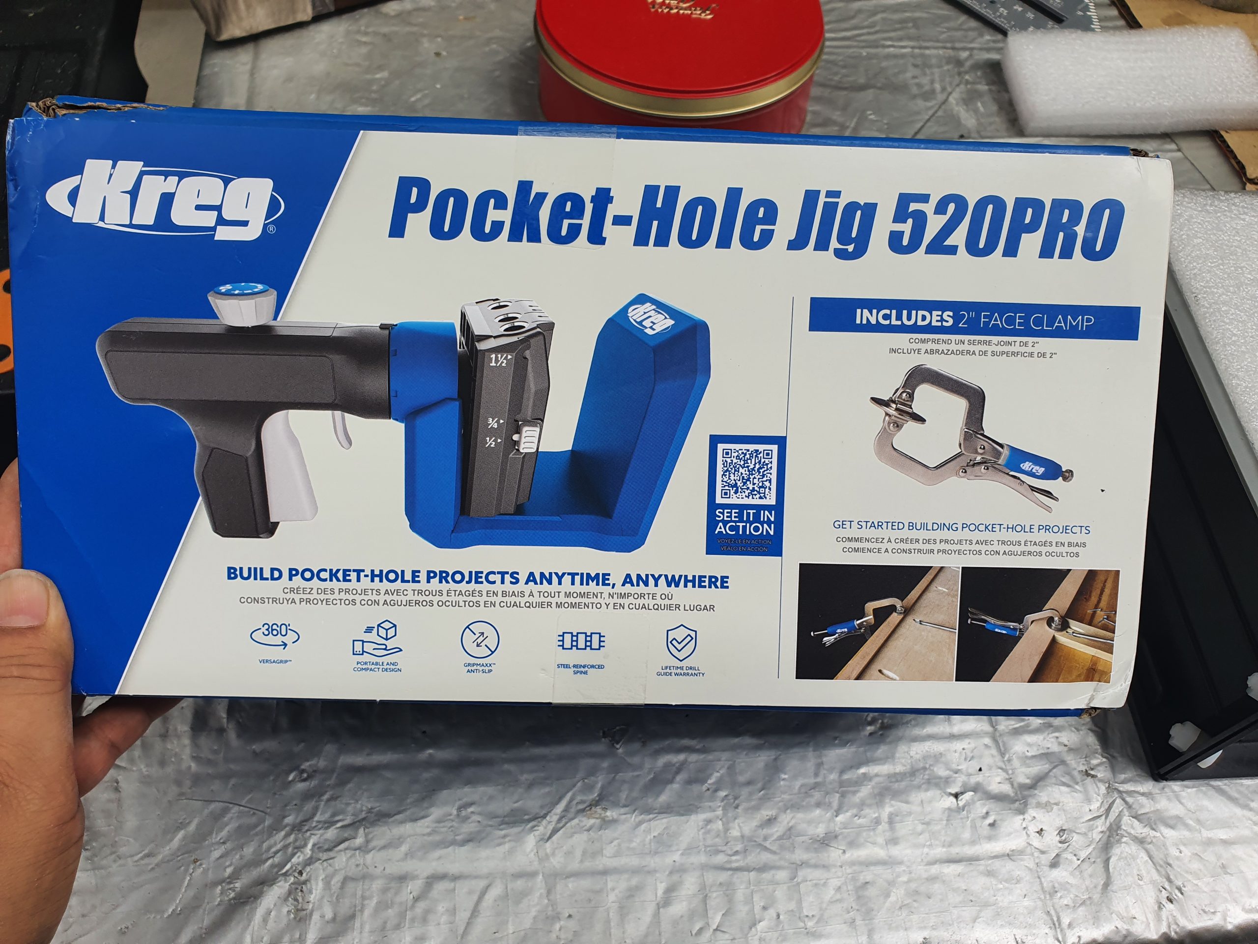 Pocket-Hole Jig - KPHJ520PRO2 - New Model - Premium Carpentry & Woodworking Tool - For Materials 1/2-1 1/2 Inches Thick - Includes 60 Pocket-Hole Screws customer photo 2