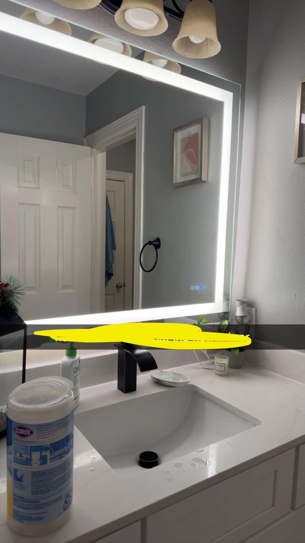 Briivue 24x32 Inch LED Bathroom Mirror with Lights, Backlit & Front Lit, Anti-Fog Lighted Bathroom Vanity Mirror for Wall, Memory Function, Dimmable, HD Tempered Glass, Shatter-Proof customer photo 1