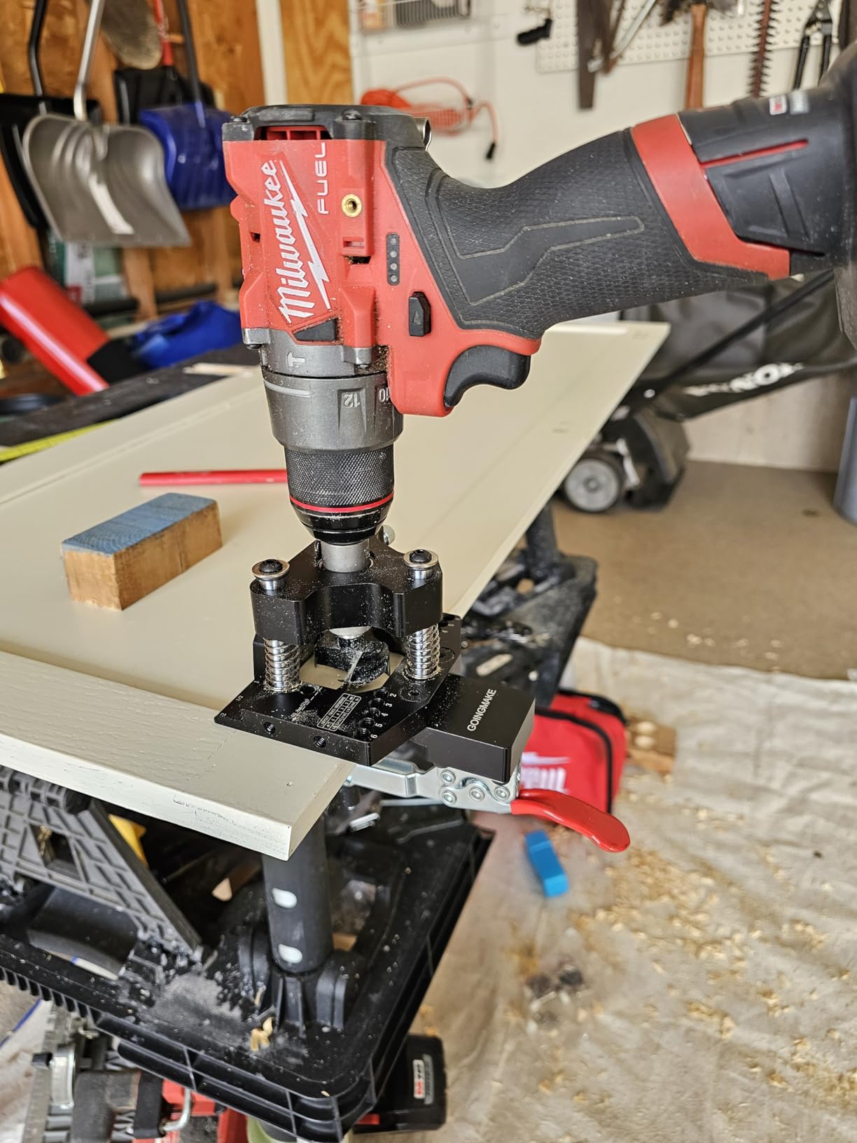 GOINGMAKE 3-Axis Concealed Hinge Jig Ultra with Extra Hinge Screw Hole Guide and Quick Clamp, Metal Cabinet Hinge Jig, 35mm Cabinet Door Hinge Jig Drill Guide, Woodworking Cabinet Doors Mounting Tool customer photo 2