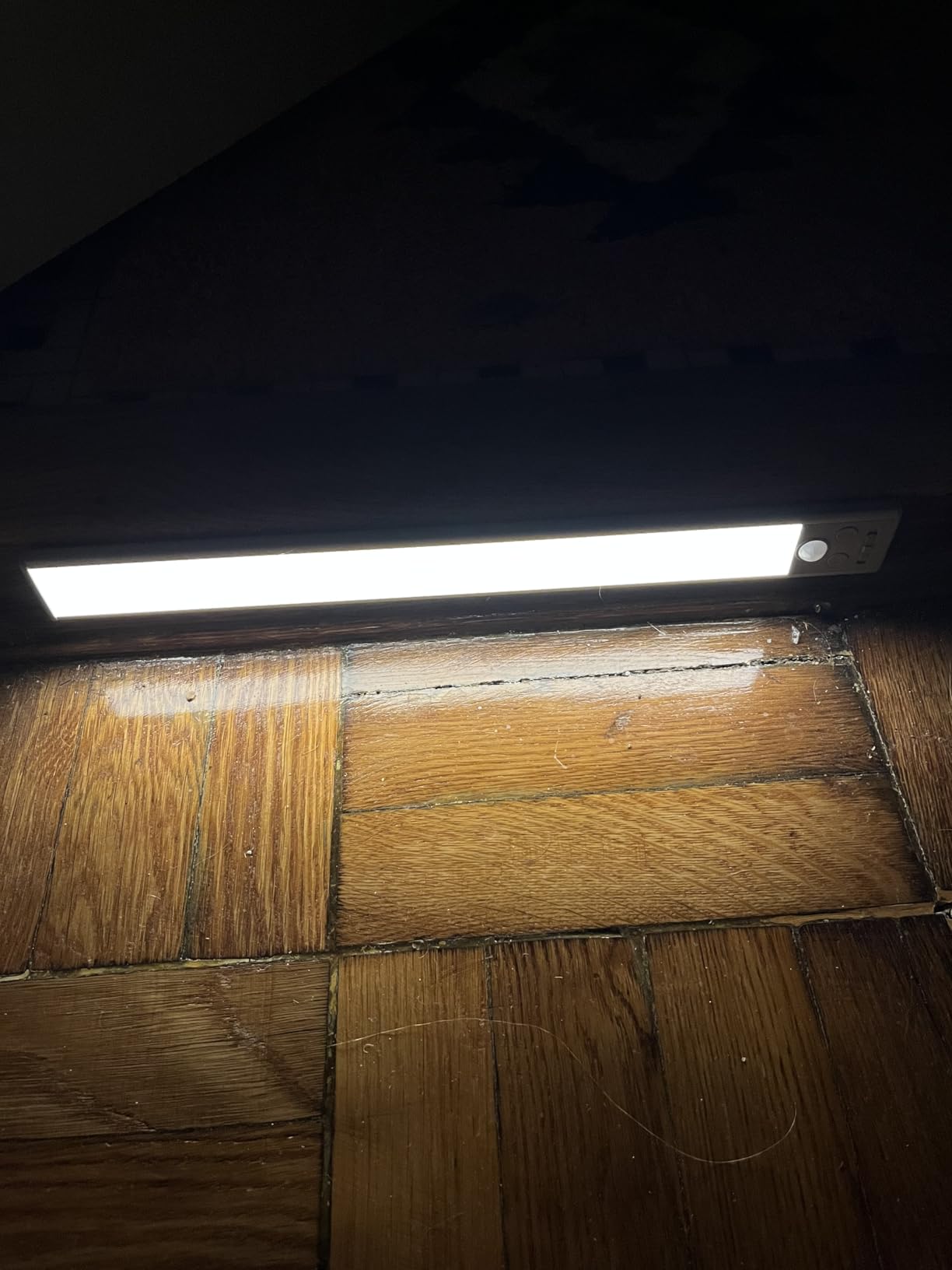Gritin 10.2inch Under Cabinet Lighting Rechargeable 2 Pack- 3 Color Temps&5 Level Brightness, Super Bright, 4 Modes, Motion Sensor, Long Lasting - Easy Installation Magnetic Under Closet Lights customer photo 1