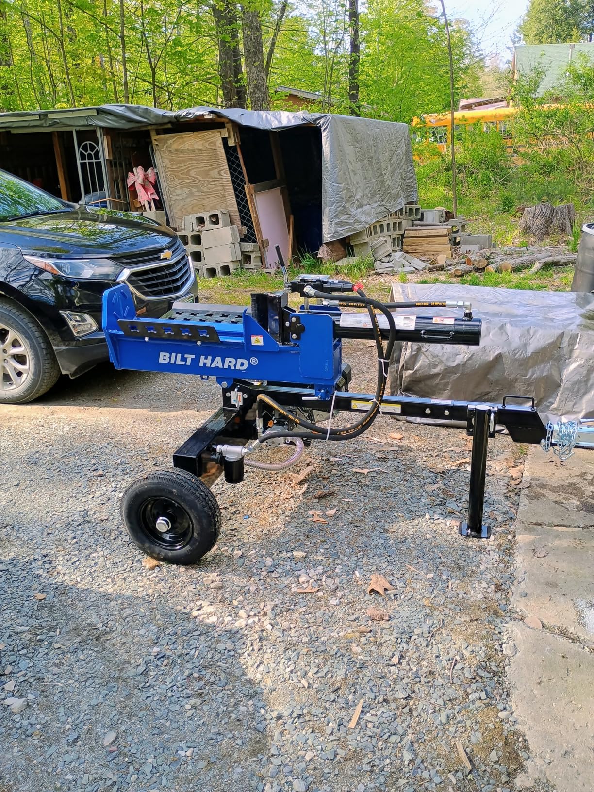 BILT HARD 18-Ton Portable Gas Log Splitter, Rapid Auto Return Ram System with 2-Stage Gear Pump, Wood Splitter with 7 HP 209cc Engine, Horizontal Full Beam Steel Wedge Firewood Splitting customer photo 1