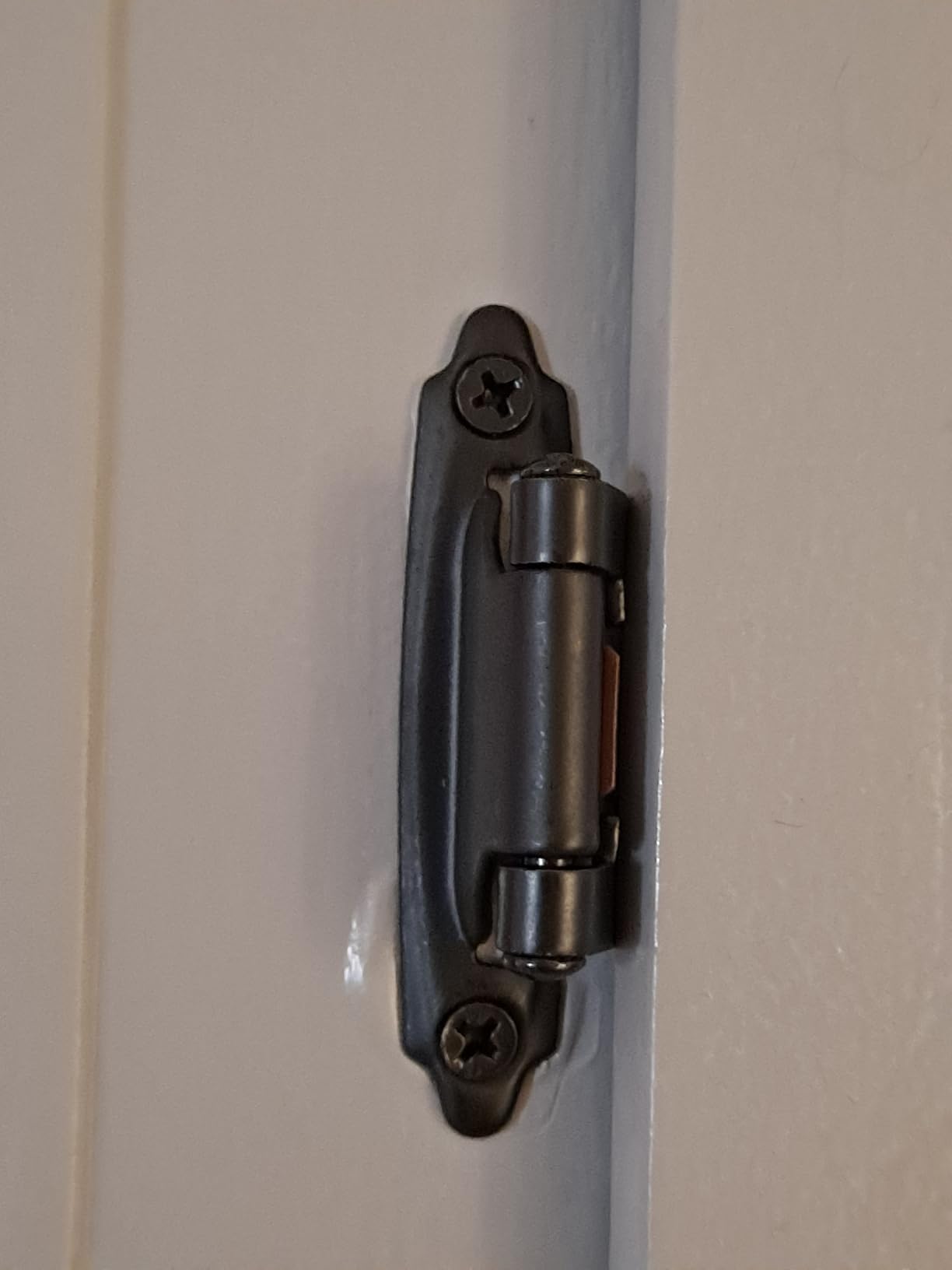 4 Pack (2 Pairs) 3/8 Inch Inset Cabinet Hinges, Self-Closing Face Mount Hinges with Door Bumpers, Matte Black for Kitchen Cabinets, Bathroom Vanities, Furniture Doors customer photo 2