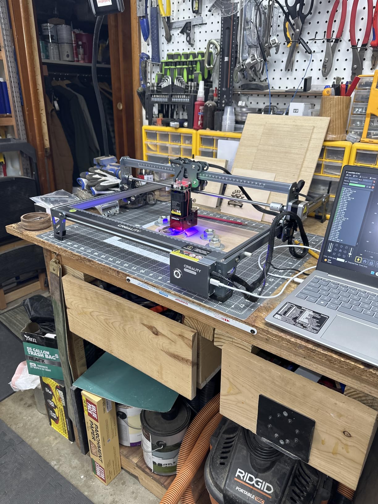 Creality Falcon 5W Laser Engraver Machine, 72w High Precision 0.06mm Laser Cutter and Engraving Machine for Wood Leather Acrylic Glass, 10000mm/min, Offline Usage, Working Area 400 * 415mm customer photo 1